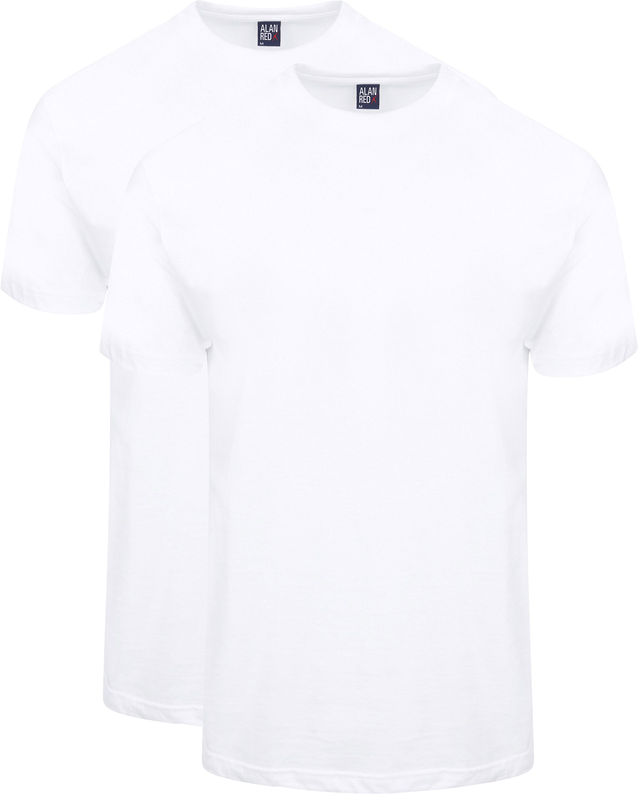 Alan Red T-shirt Virginia O-Neck 2-Pack 3129/2P/01 Virginia T-shirt White
