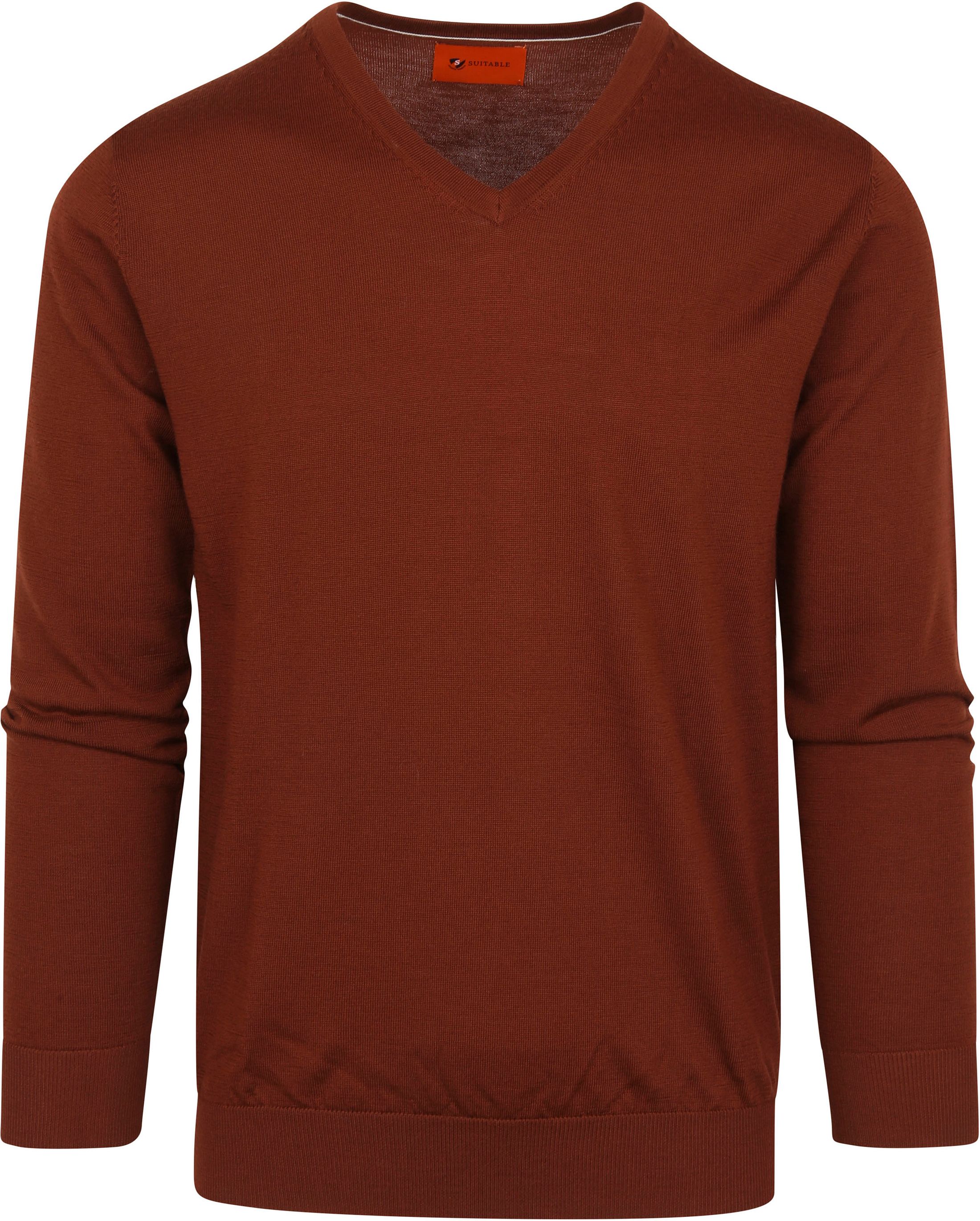 Suitable Pullover V-Neck Merino Brique SPE22305AR11ST-855 order online | Suitable