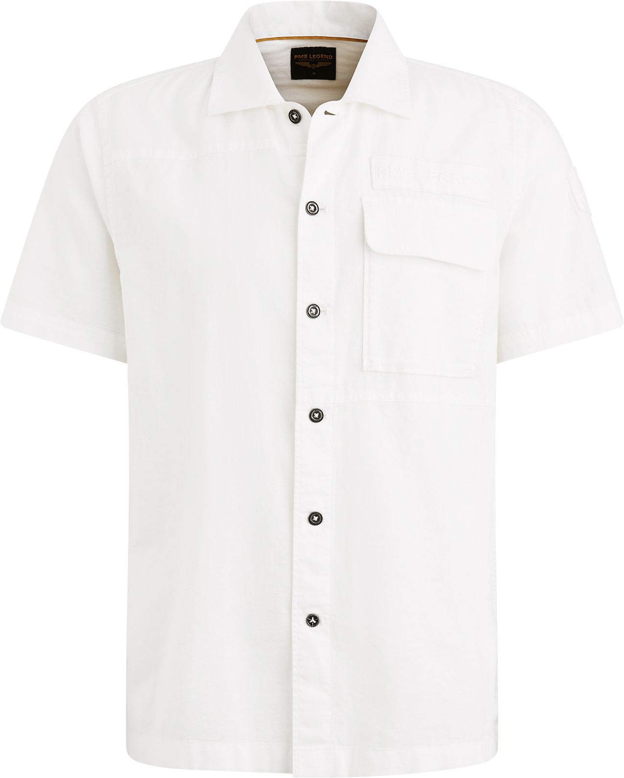 PME Legend Short Sleeve Hemd Linen Blend Weiß PSIS2505230-7003 kaufen | Suitable