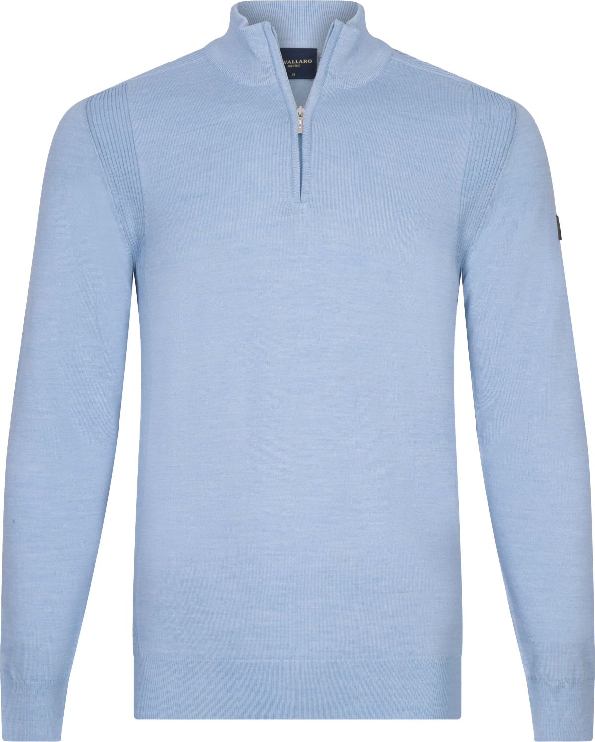 Cavallaro Palio Half Zip Pullover Wool Blend Light Blue 118241012 order online | Suitable