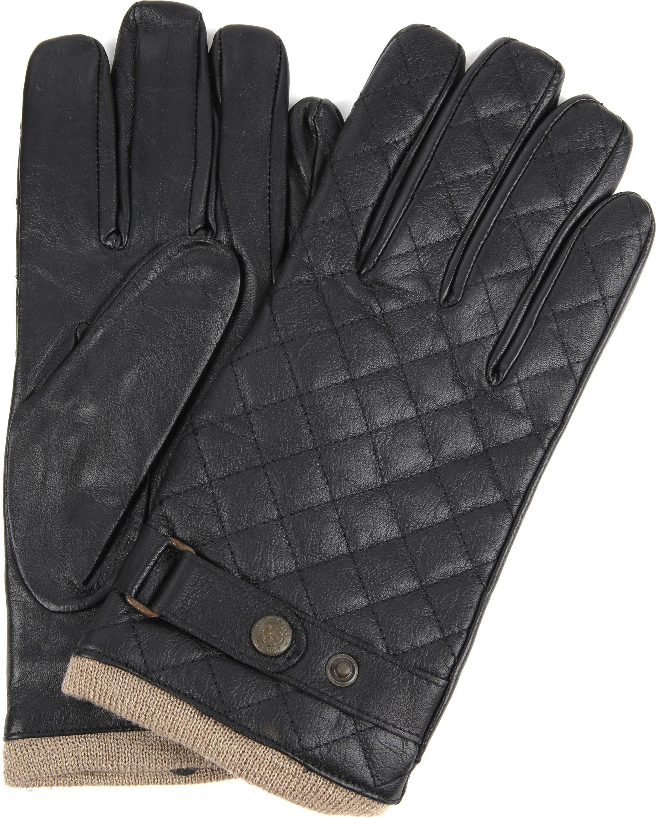 Laimbock Quilted Gloves Blacos Black size 9.5