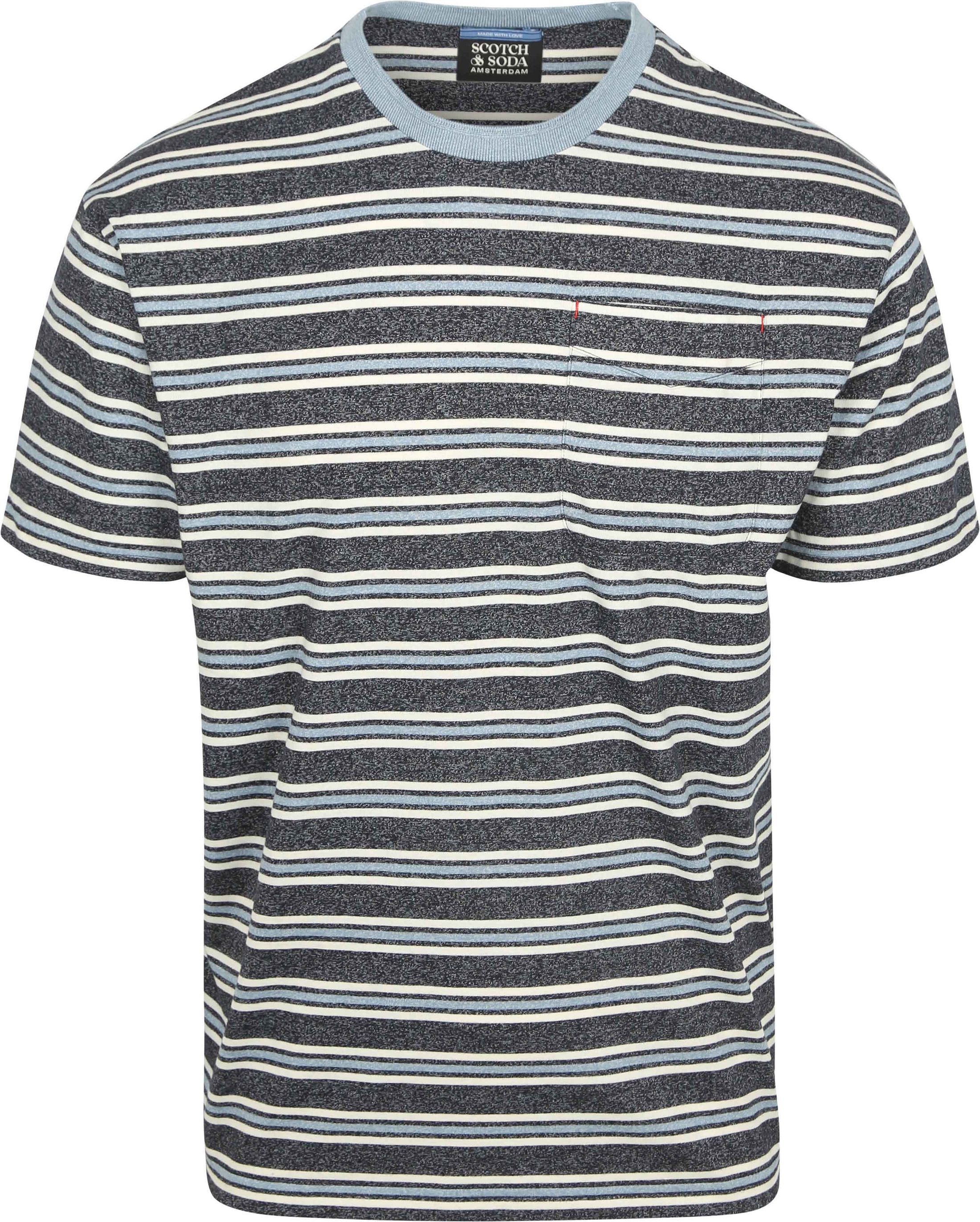 Scotch And Soda T-shirt Rayures Bleu  181305-410 commander en ligne | Suitable