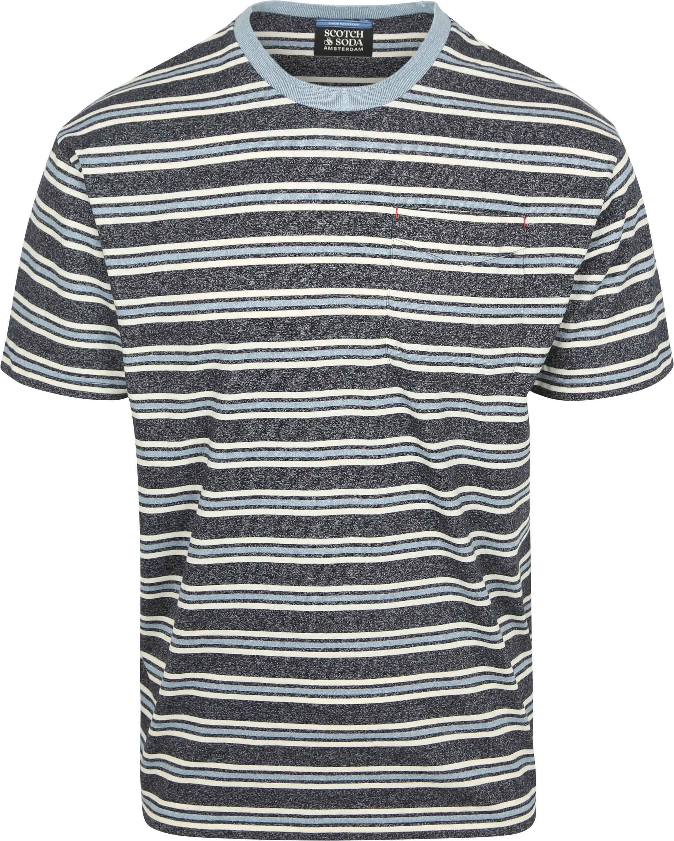 Scotch And Soda T-shirt Stripes Blue 181305-410 order online | Suitable