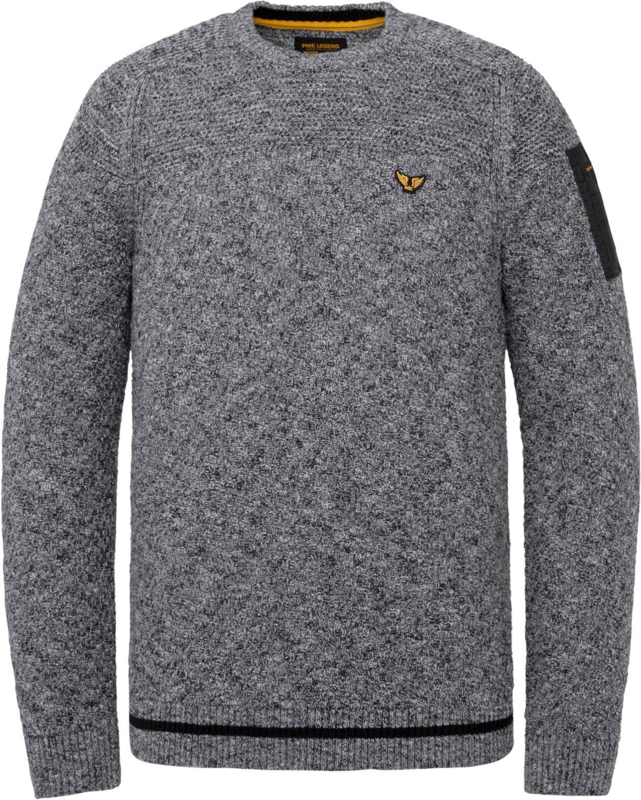 PME Legend Sweater Mouline Knitted Dark Dark Grey Grey size XL