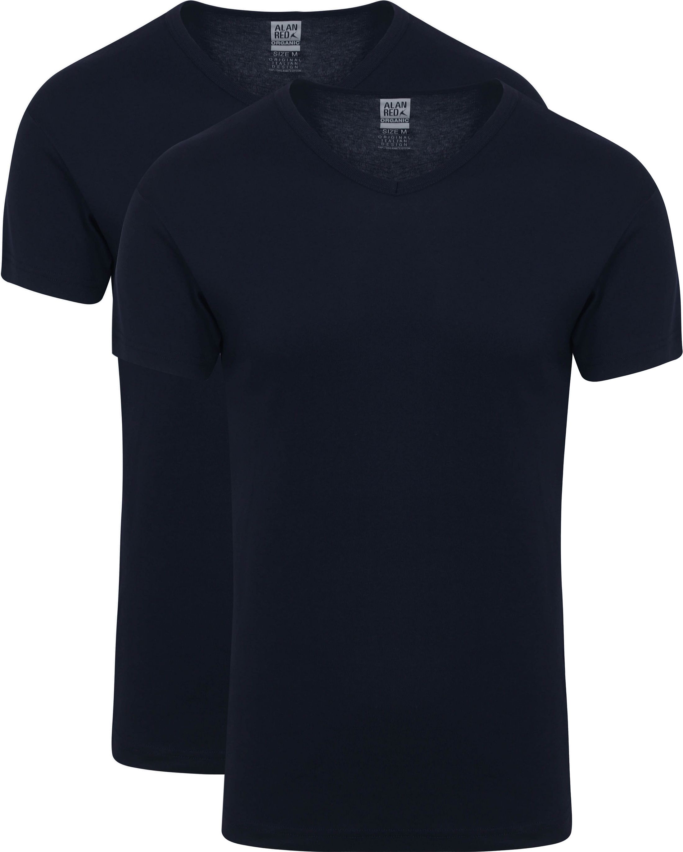 Alan Red Vancouver T-Shirt V-Neck Navy 2-Pack 7032/2P/06 Vancouver Rib Navy order online | Suitable
