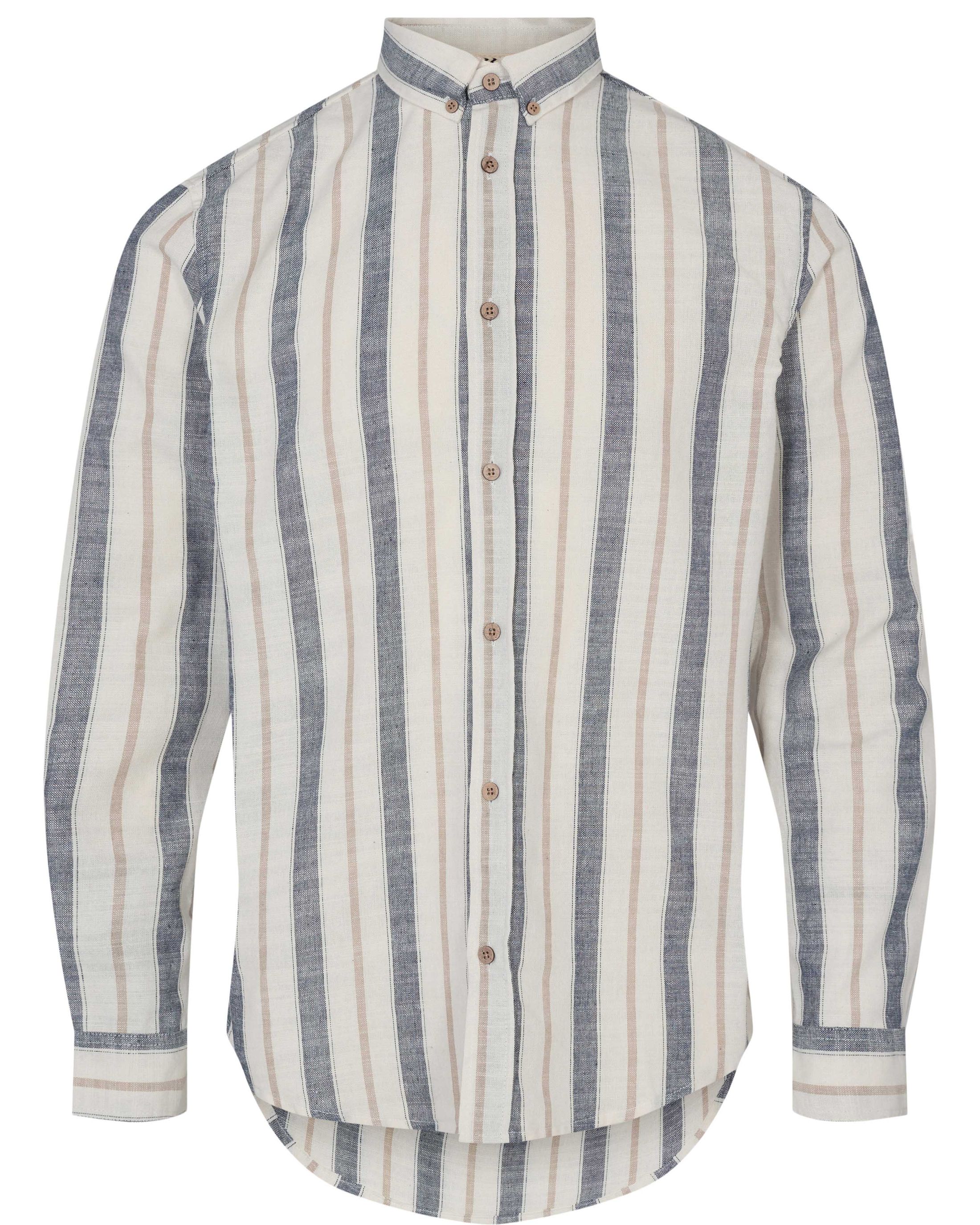 Anerkjendt Shirt Konrad Stripes White Off-White Ecru size L