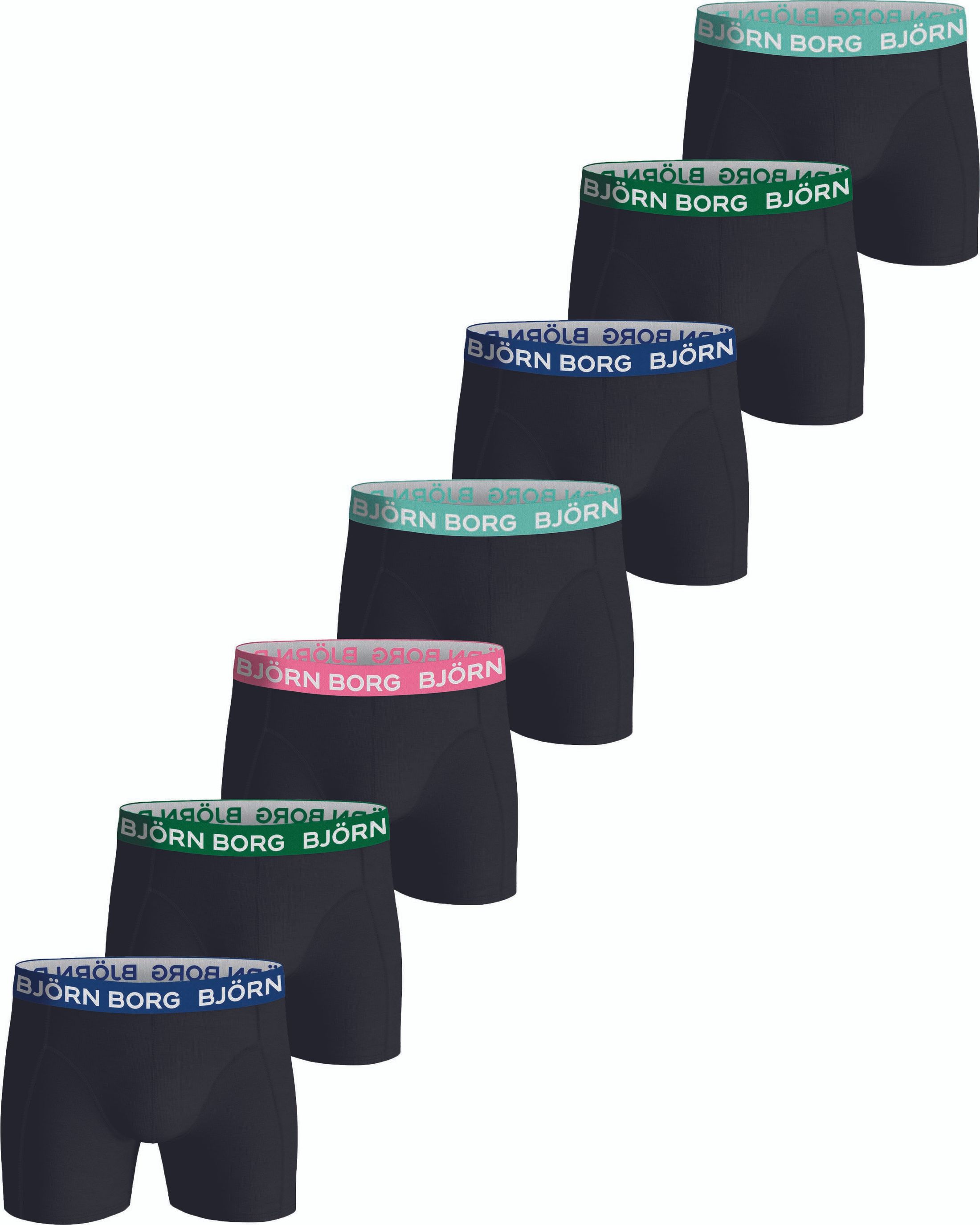 Bjorn Borg Boxers Lot de 7 Multicolour Noir taille L