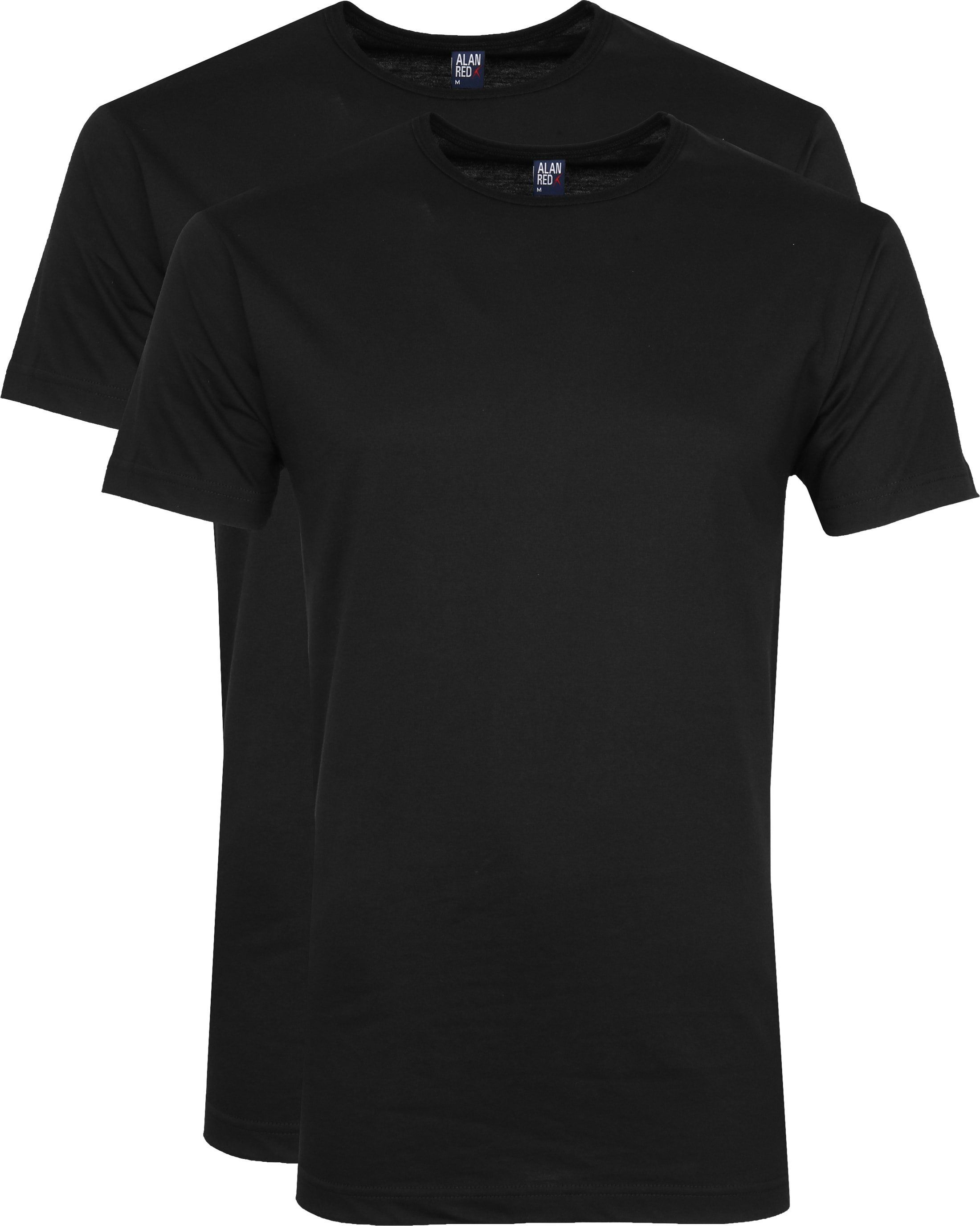 Alan Red Derby O-Neck T-Shirt (2Pack) Black size XXL
