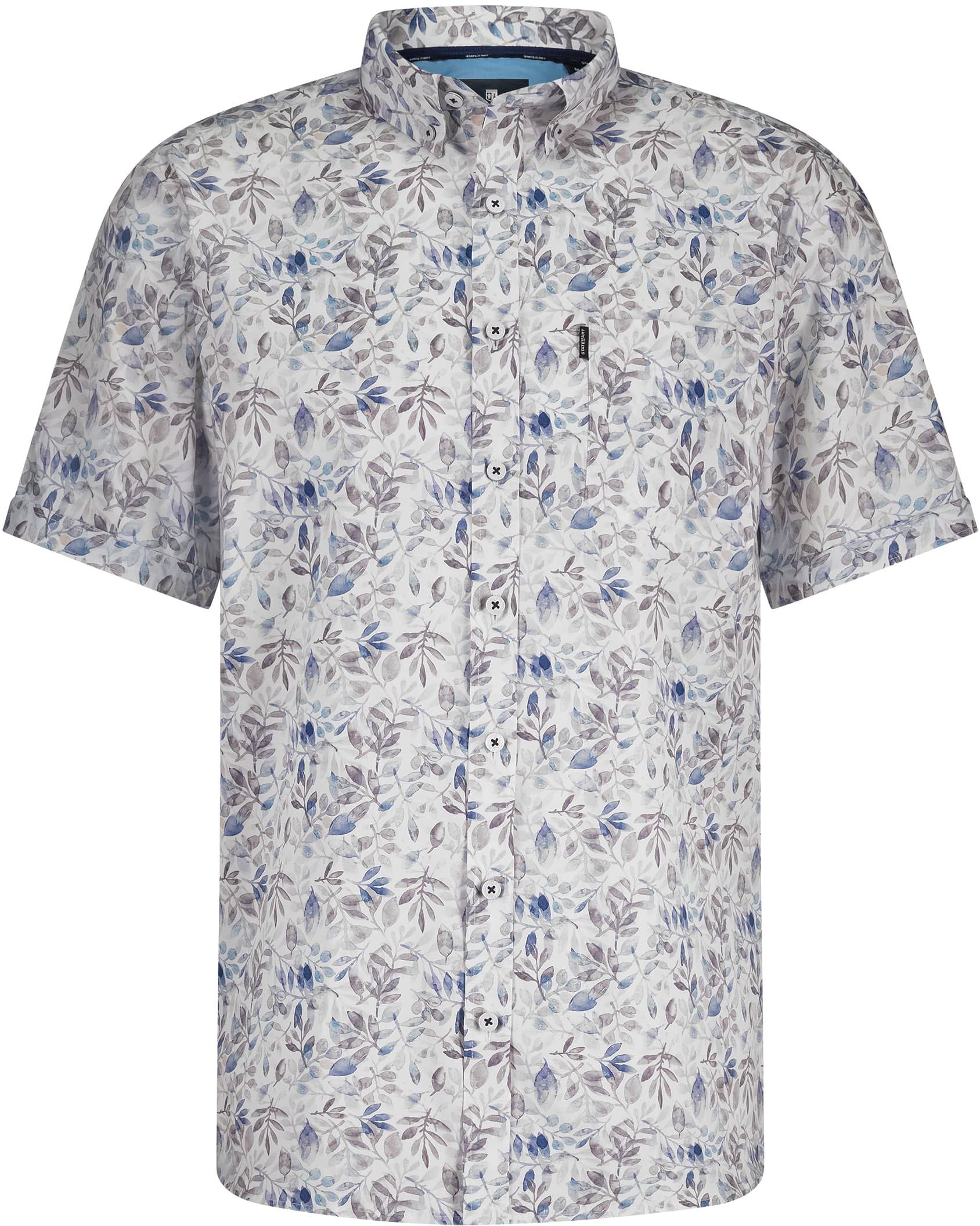 State Of Art Short Sleeve Poplin Shirt Beige Blue 26415910-1611 order online | Suitable