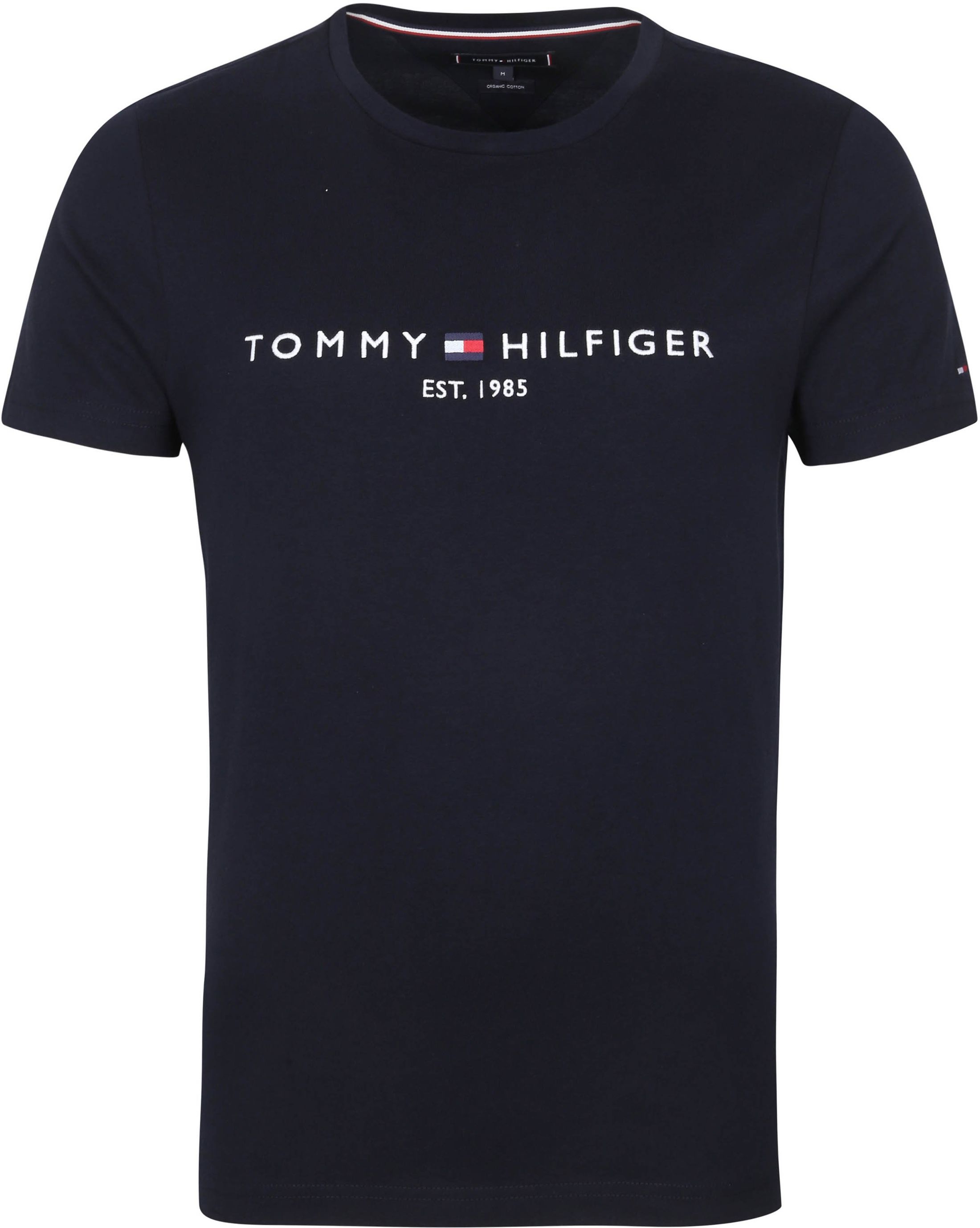 Tommy Hilfiger Logo T Shirt Navy Dark Blue Blue size XS