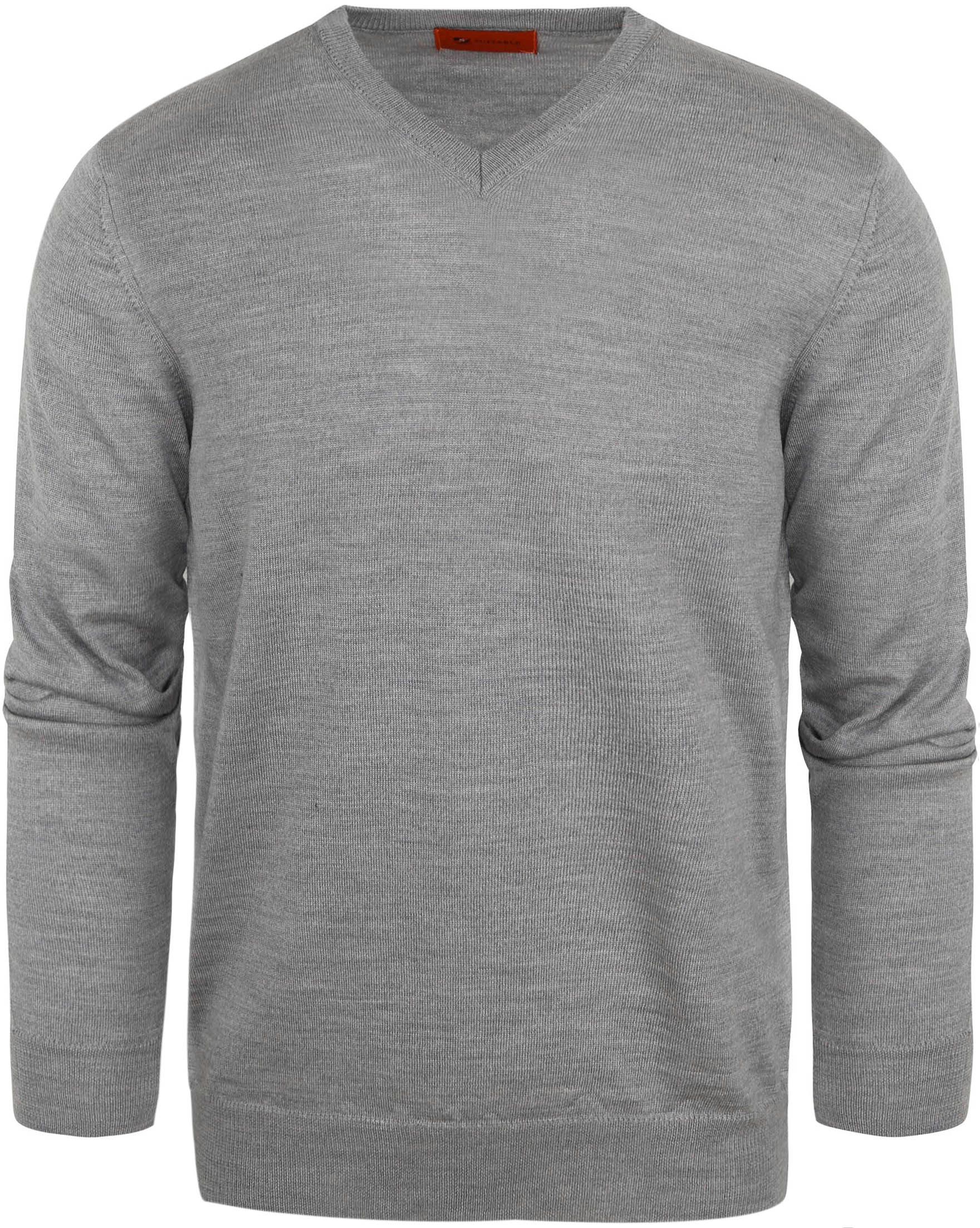 Suitable Pullover V-Neck Wool Grey order online | MRI-V-23 M61967 | Suitable Norway