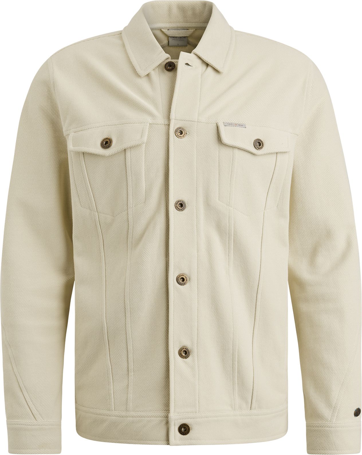 Cast Iron Overshirt Twill Beige CSW2402406-7176 order online | Suitable