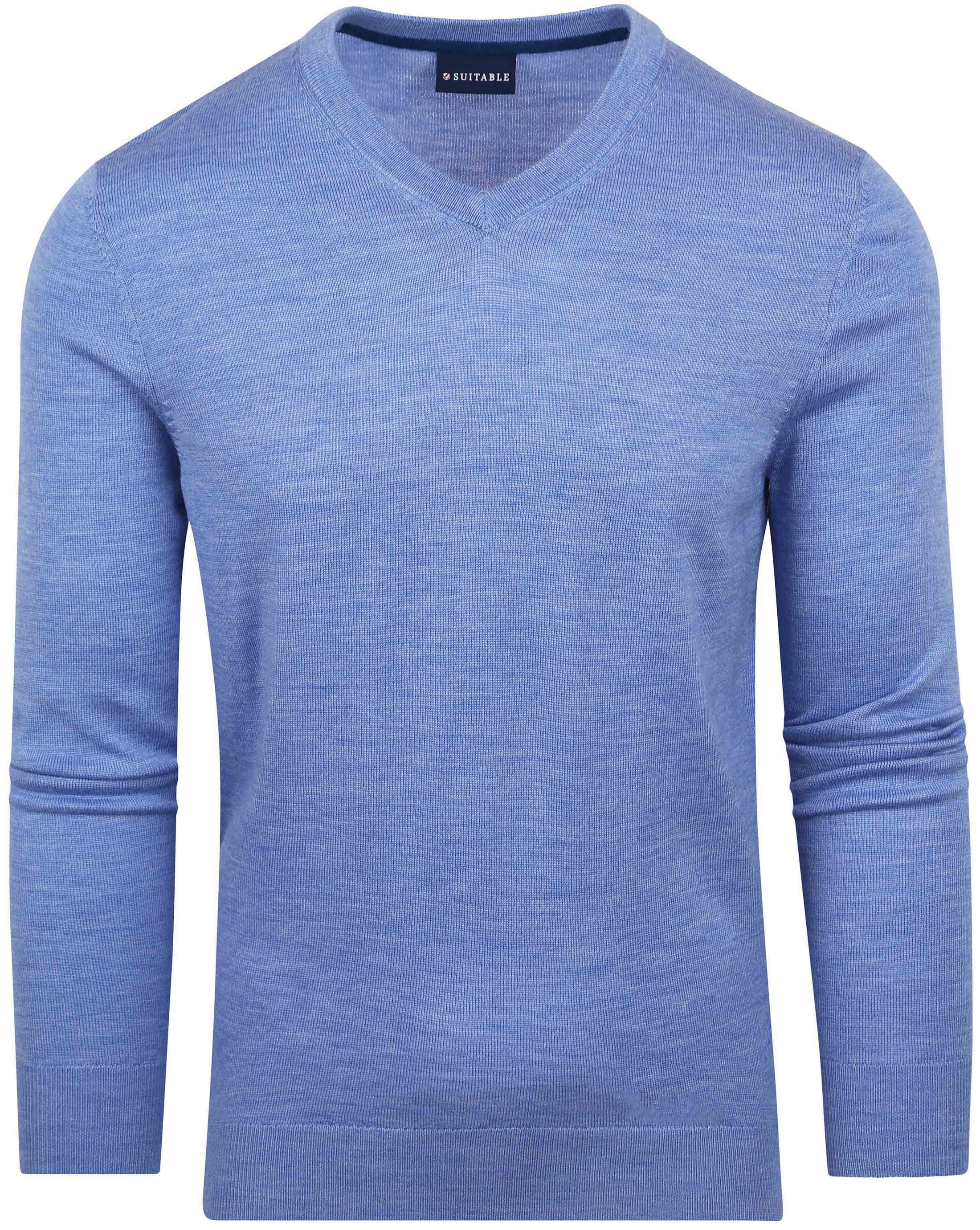 Suitable Merino Pullover V-Neck Light Blue MRI-V-23 kl 155321 Sky Blue order online | Suitable