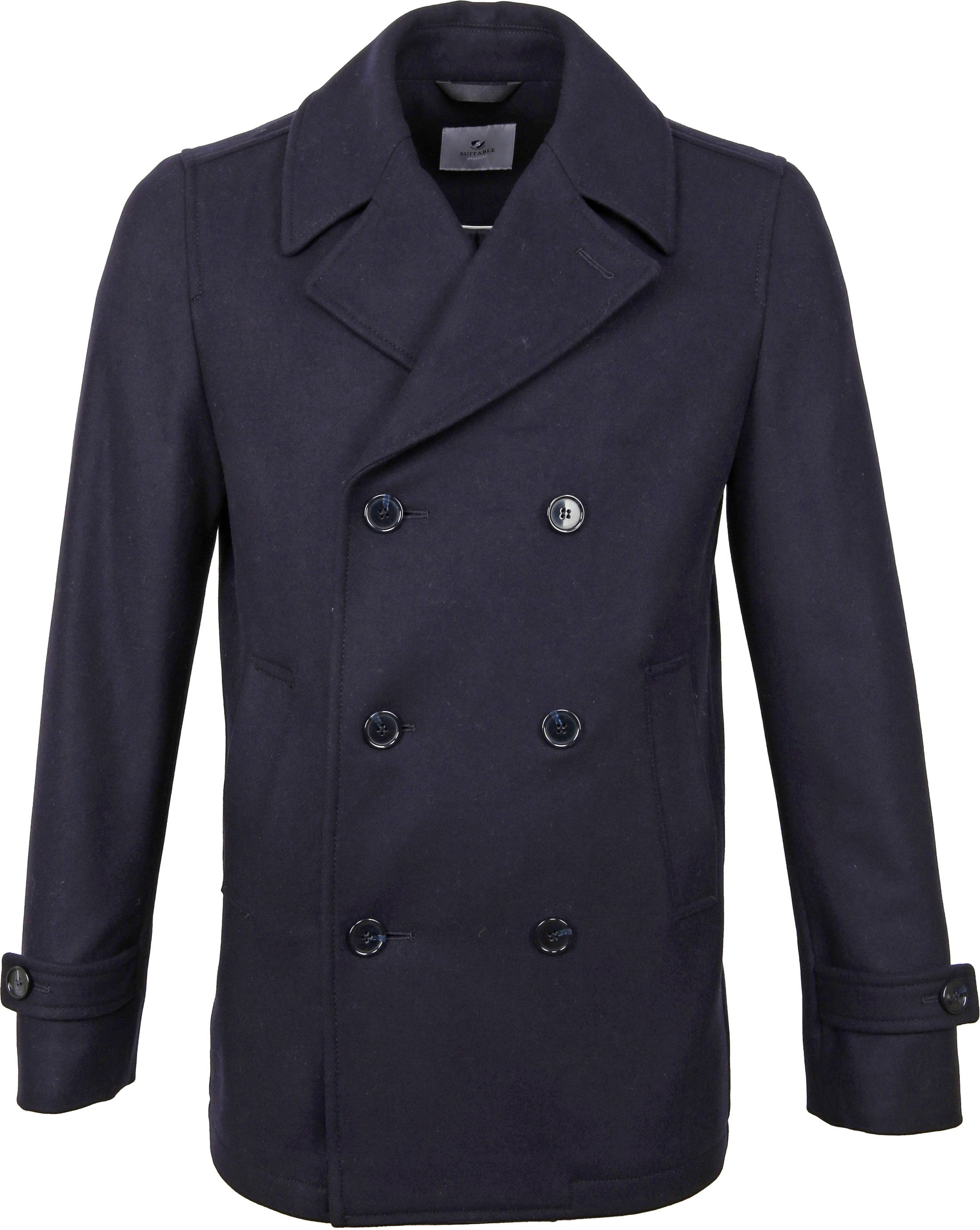 Suitable Prestige Coat Nathan Wol Blend Donkerblauw 9060-2652 kopen | Suitable