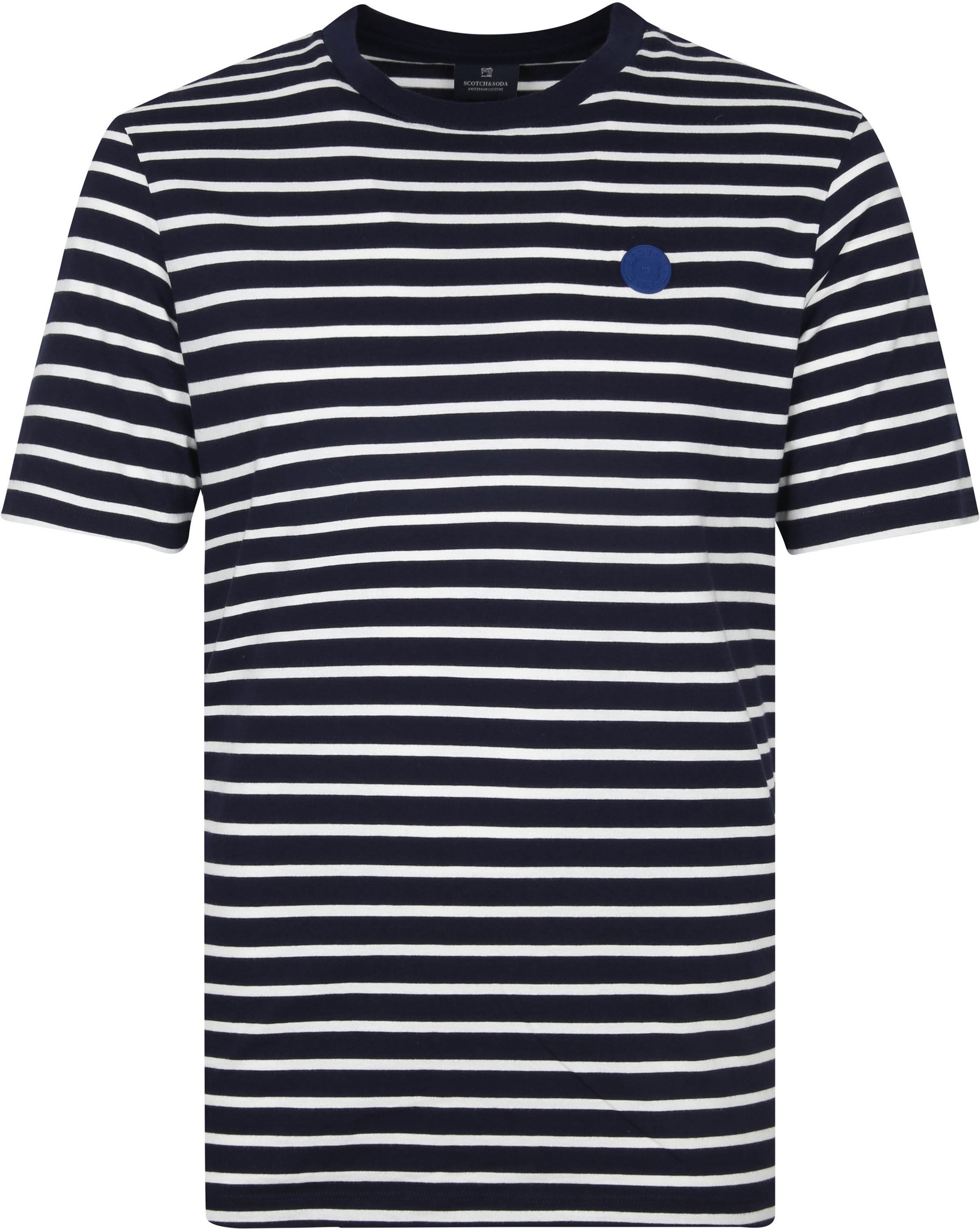 Scotch & Soda T-Shirt Stripes Navy Dark Blue Blue size XXL