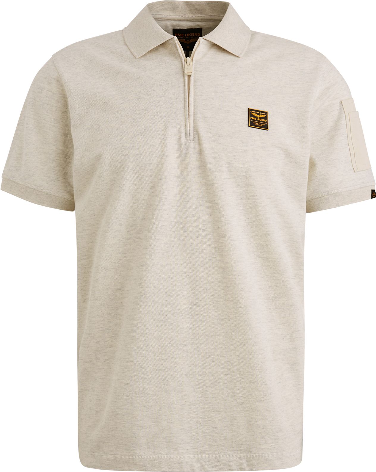 PME Legend Half-Zip Poloshirt Piqué Interlock Ecru PPSS2504864-910 kaufen | Suitable