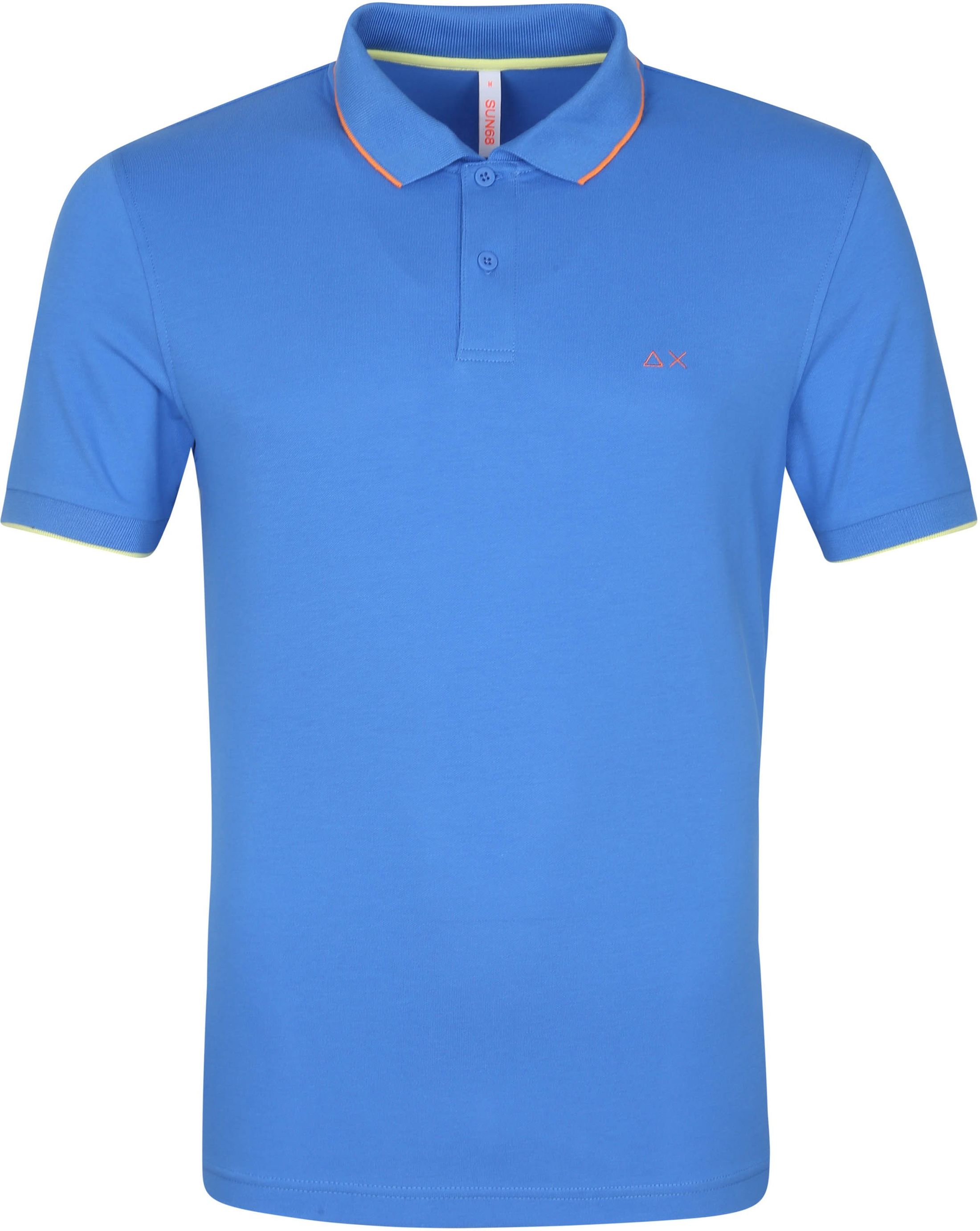 Sun68 Polo Shirt Small Stripes Blue size L