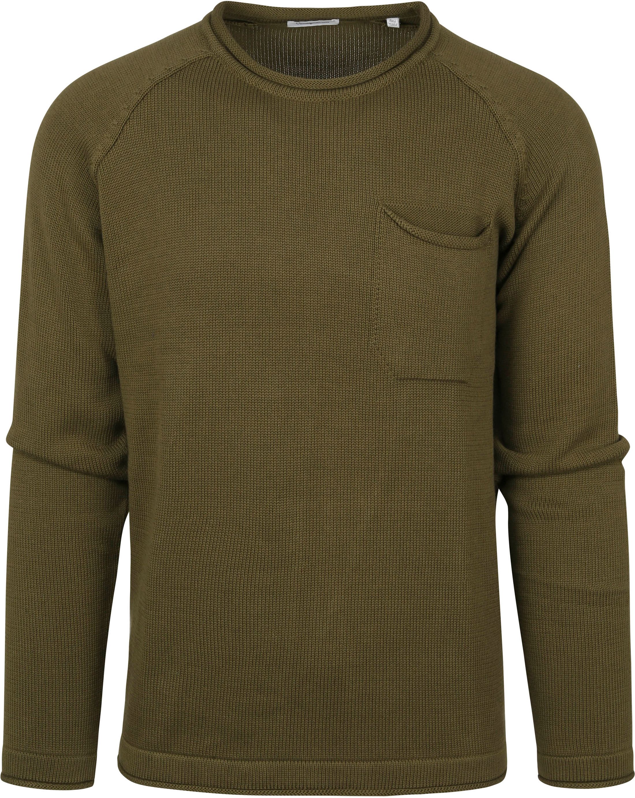 KnowledgeCotton Apparel Sweater Olive Green 80659-1068 order online | Suitable