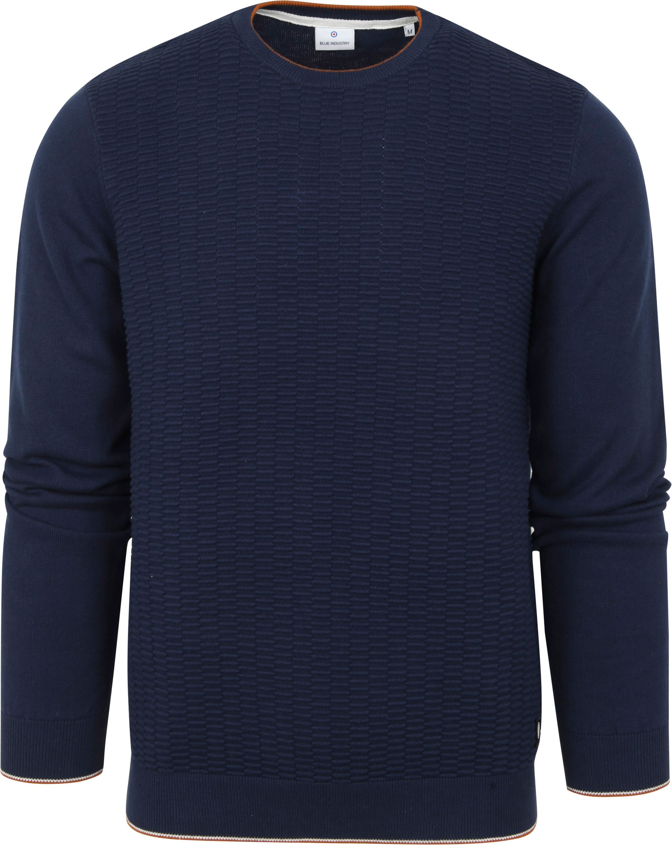 Industry Textured Sweater Dark Blue Dark Blue size L