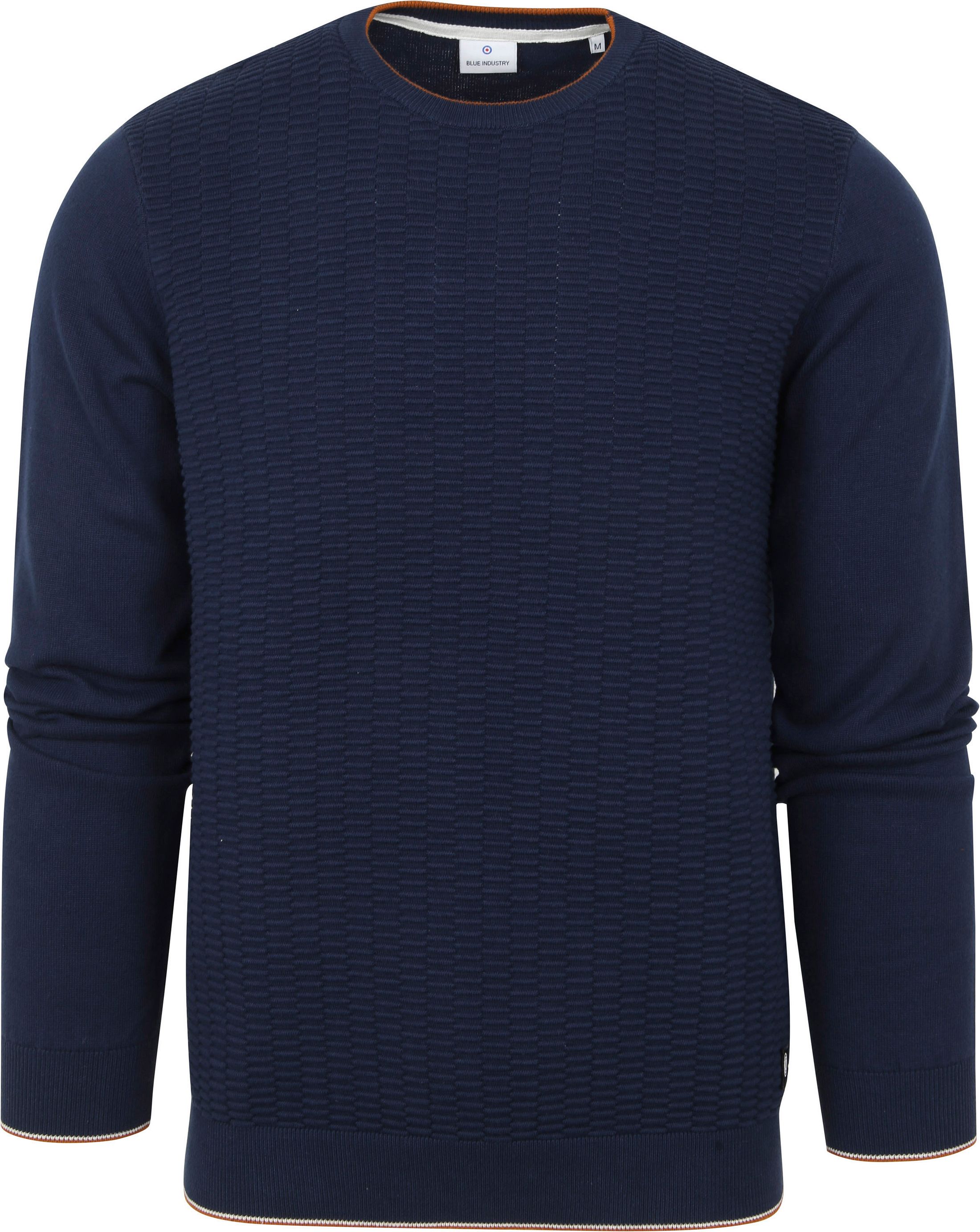 Blue Industry Trui Structuur Donkerblauw KBIW22-M4 Denim kopen | Suitable