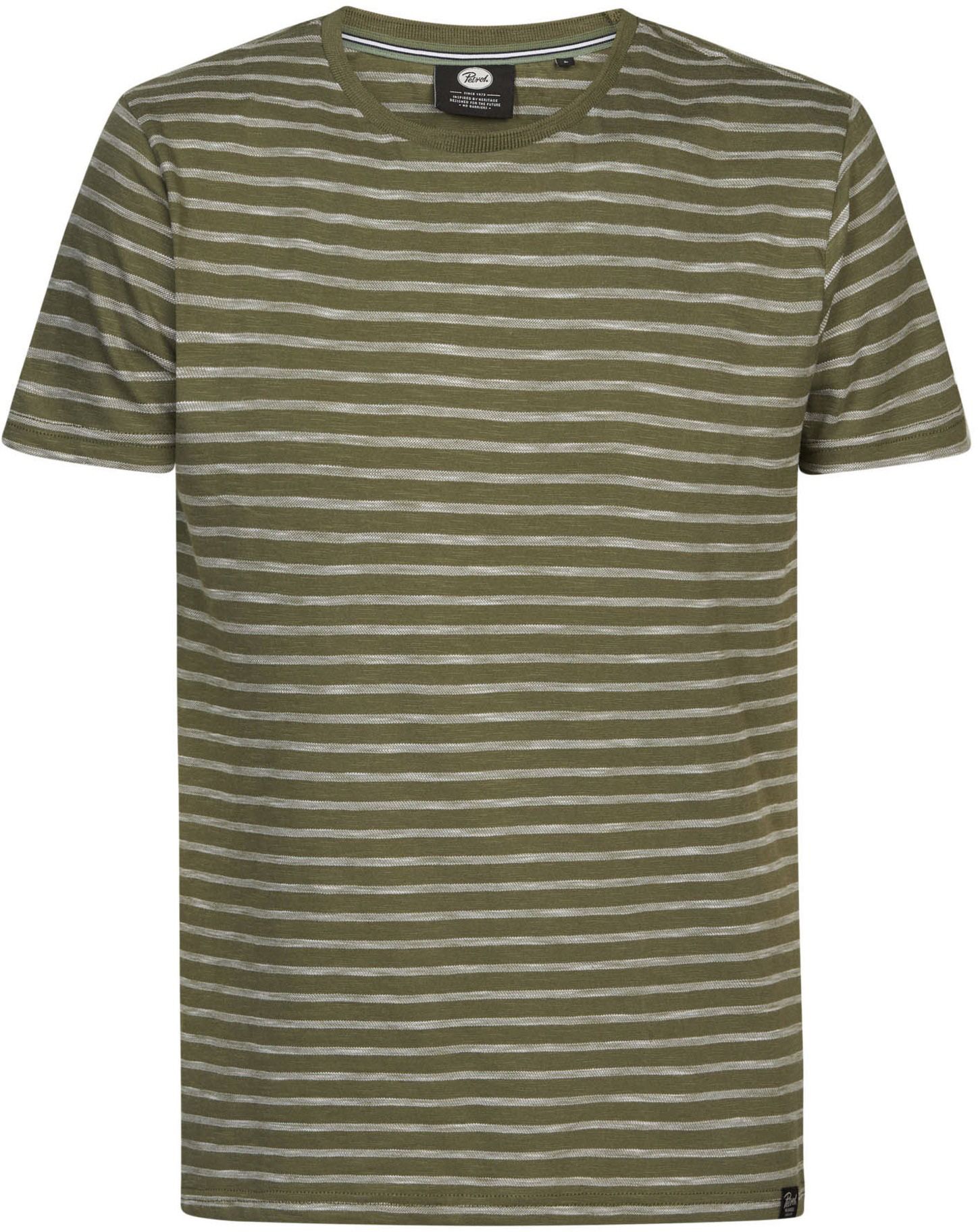 Petrol T-Shirt Gestreept Groen M-1030-TSR642-6134 kopen | Suitable
