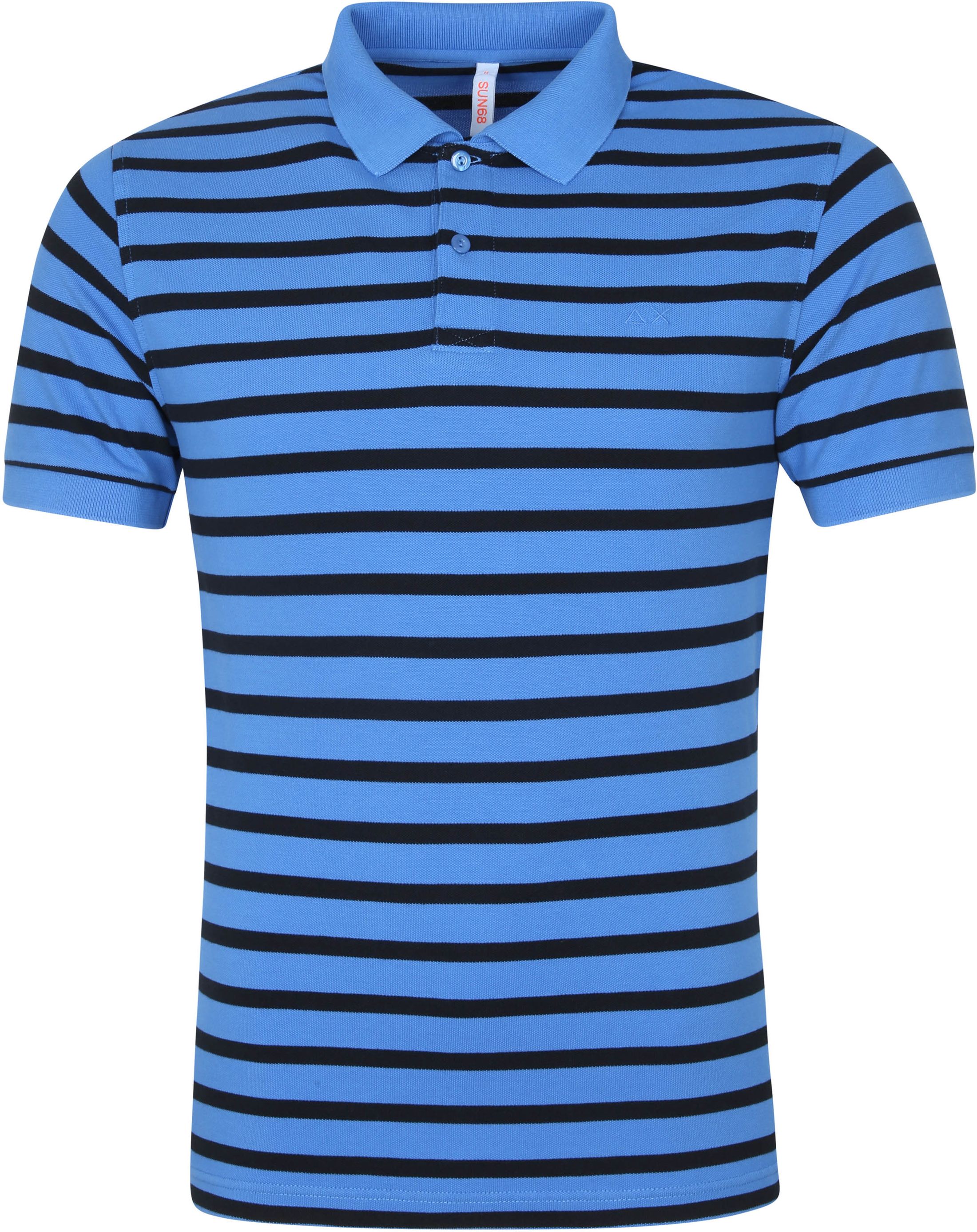 Sun68 Polo Shirt Dye Stripes Blue size L
