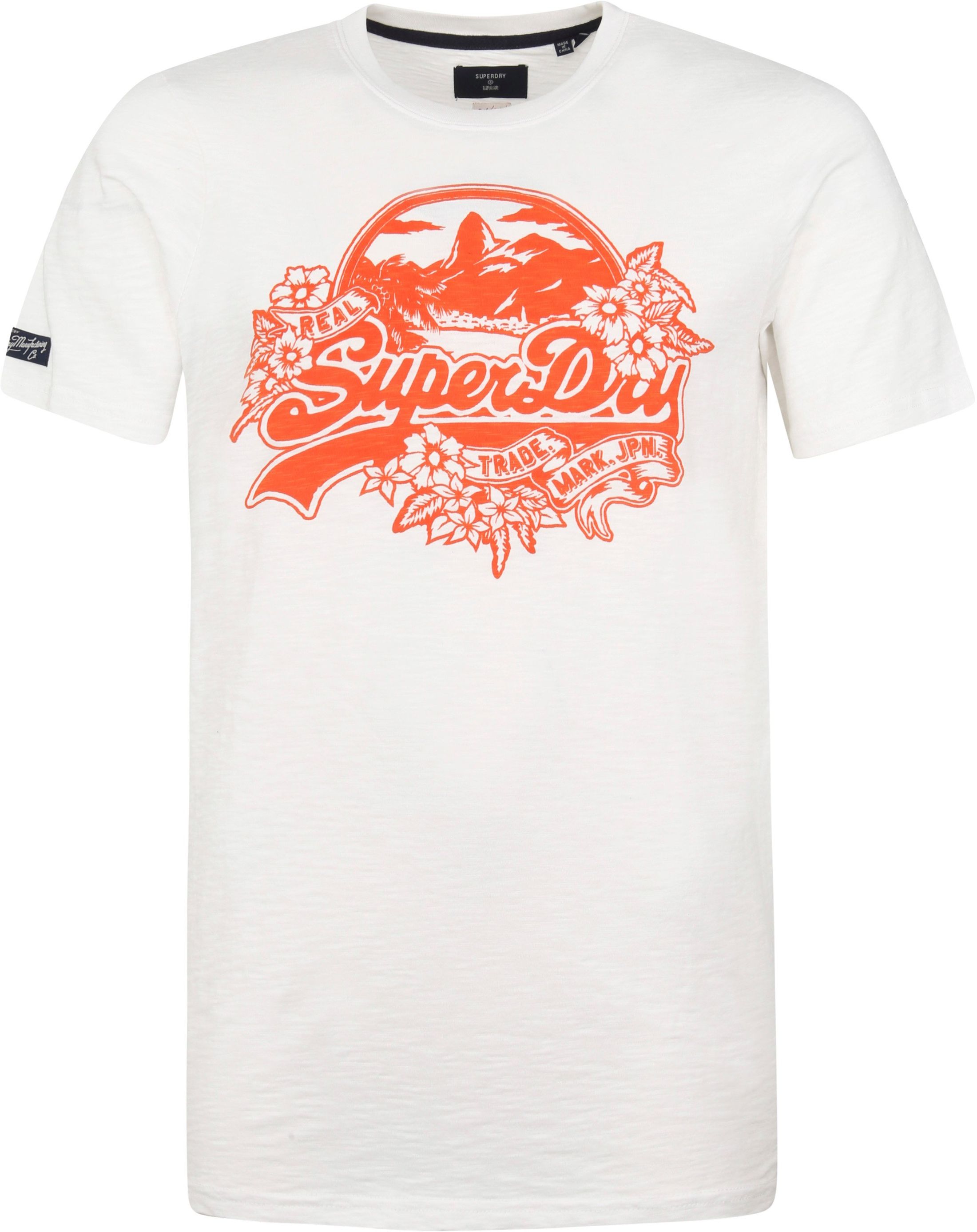 Superdry Classic T Shirt Logo White Off-White size L