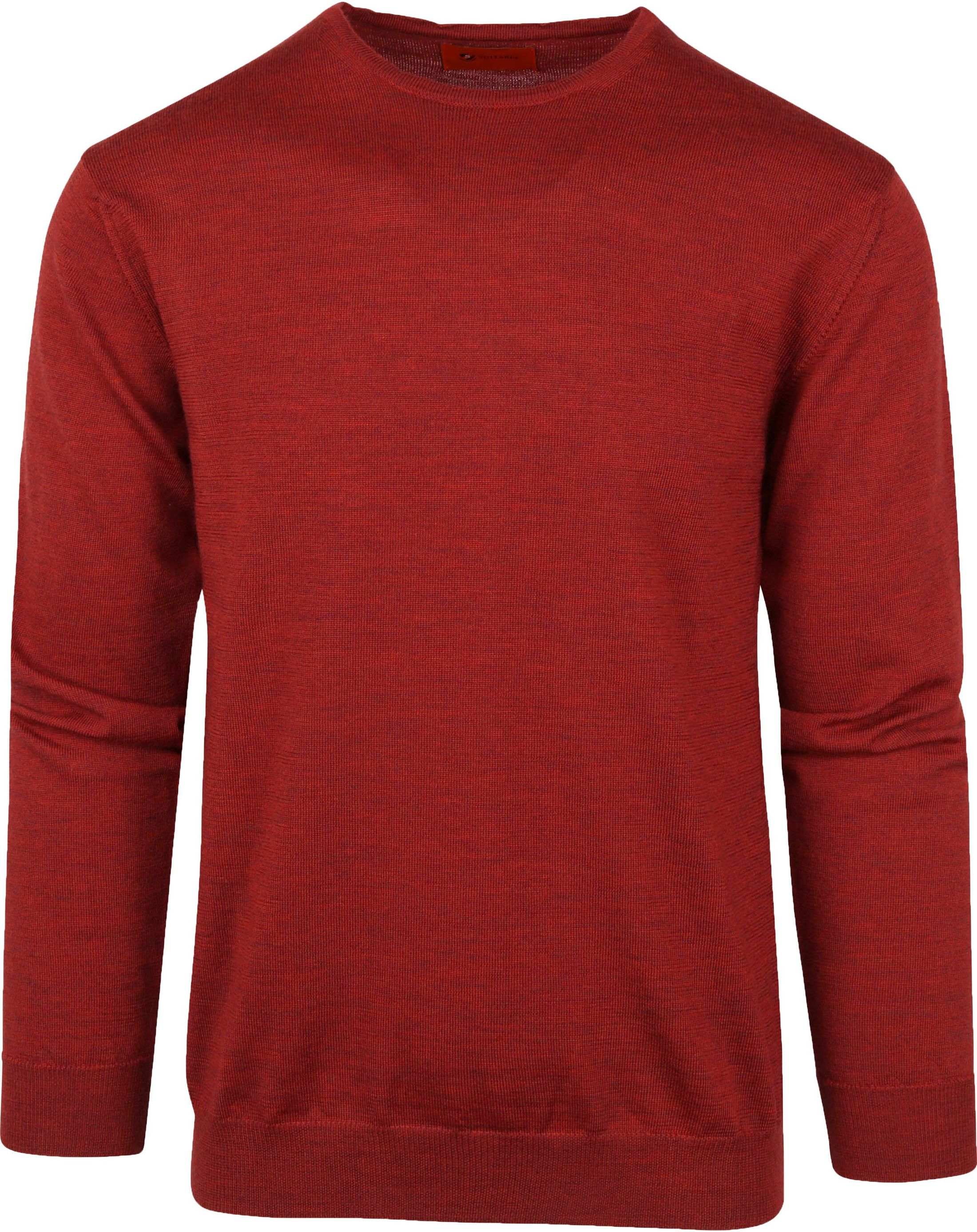Suitable Merino Pullover O Red size L