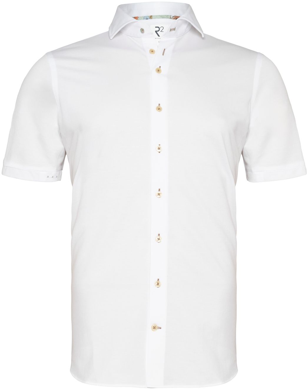 R2 Japanese Knitted Shirt Short Sleeves White order online | 129.WSPSS.001-004 | Suitable Lithuania
