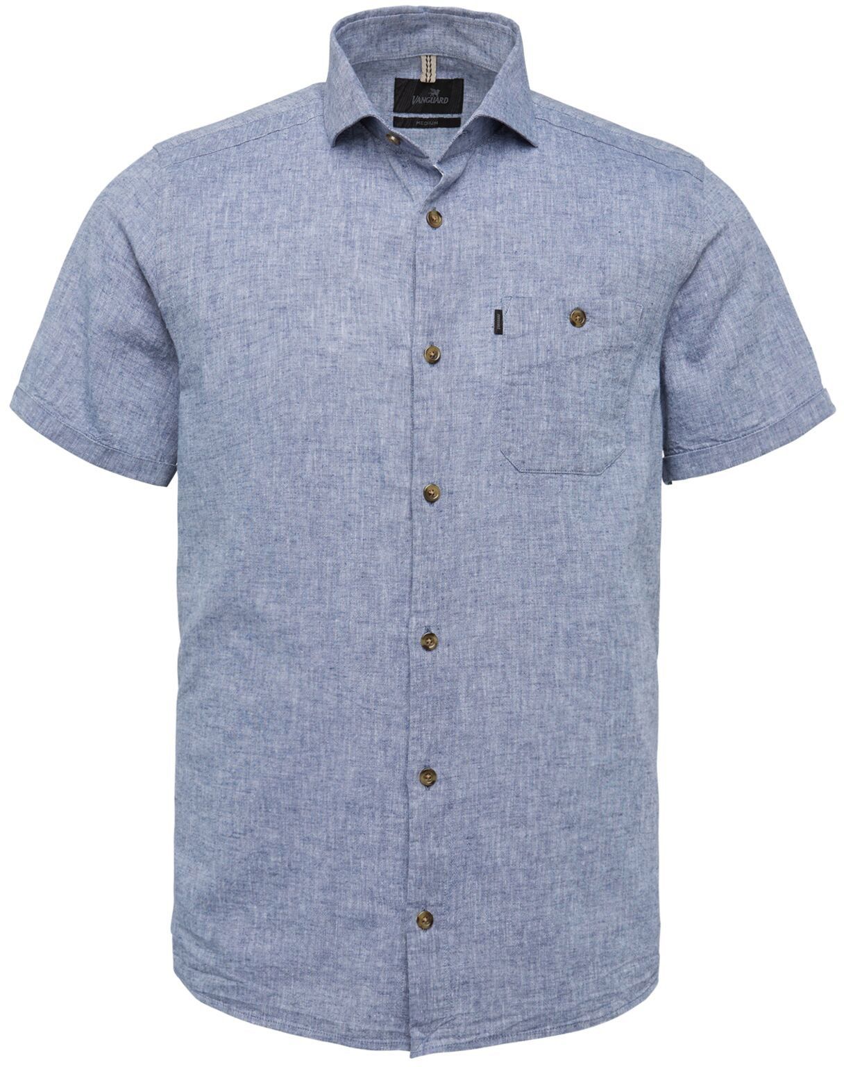 Vanguard Linen Shirt SS Blend Blue size 3XL