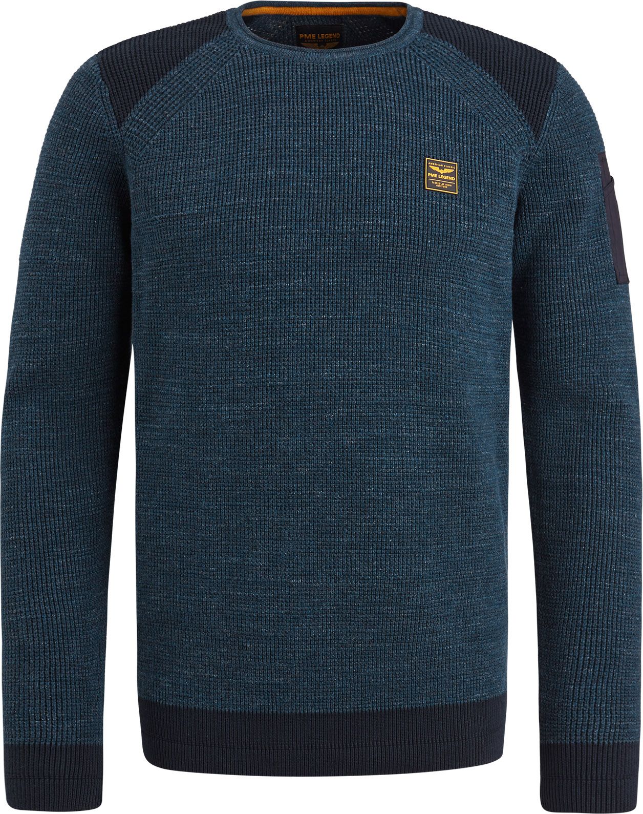PME Legend Sweater Rib Melange Navy PKW2408301-5281 order online | Suitable