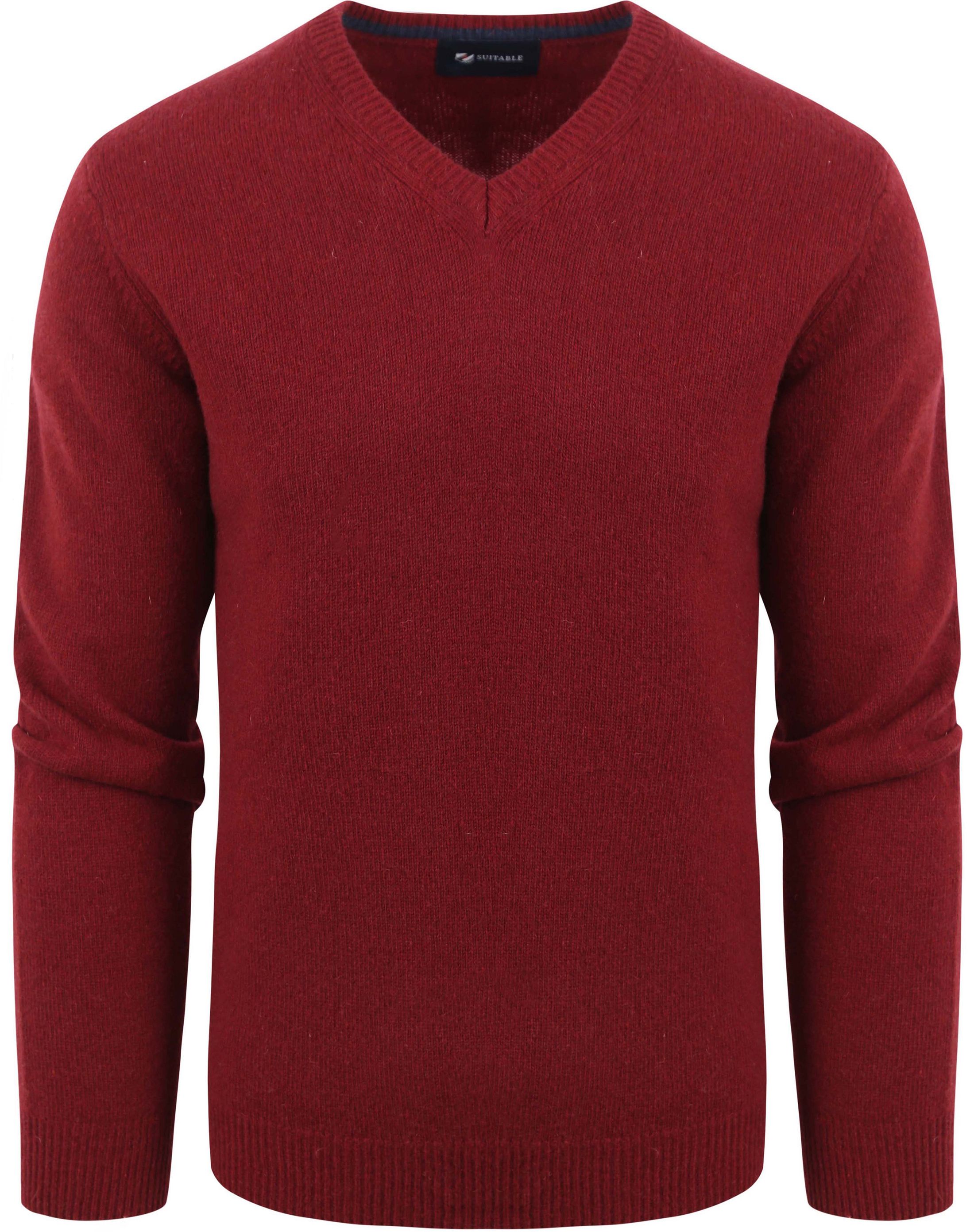 Suitable Lammwolle Pullover V-Ausschnitt Bordeaux LMBS-V-23 kl C2784 bordeaux kaufen | Suitable