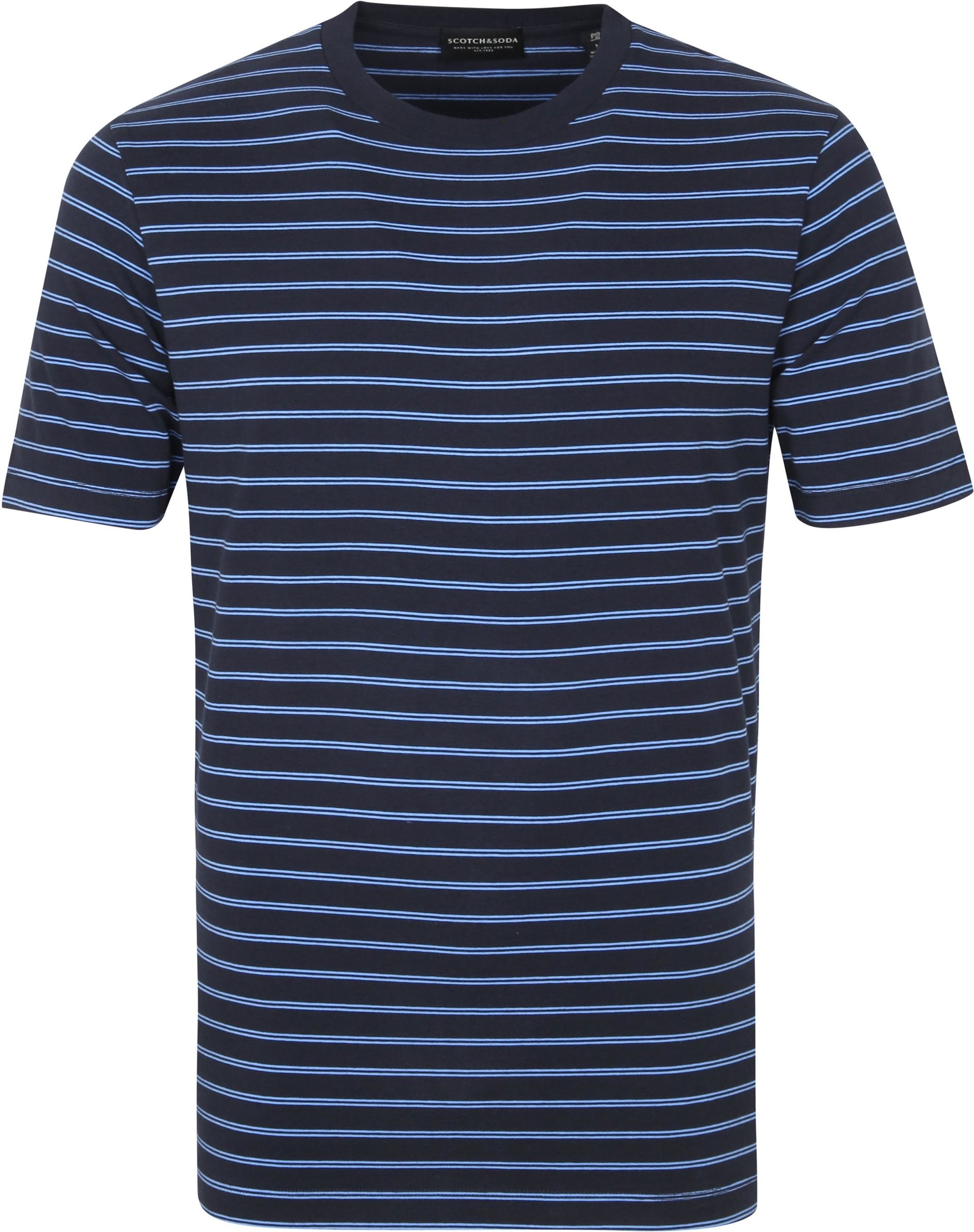 Scotch & Soda T Shirt Stripe Navy Blue Dark Blue size M