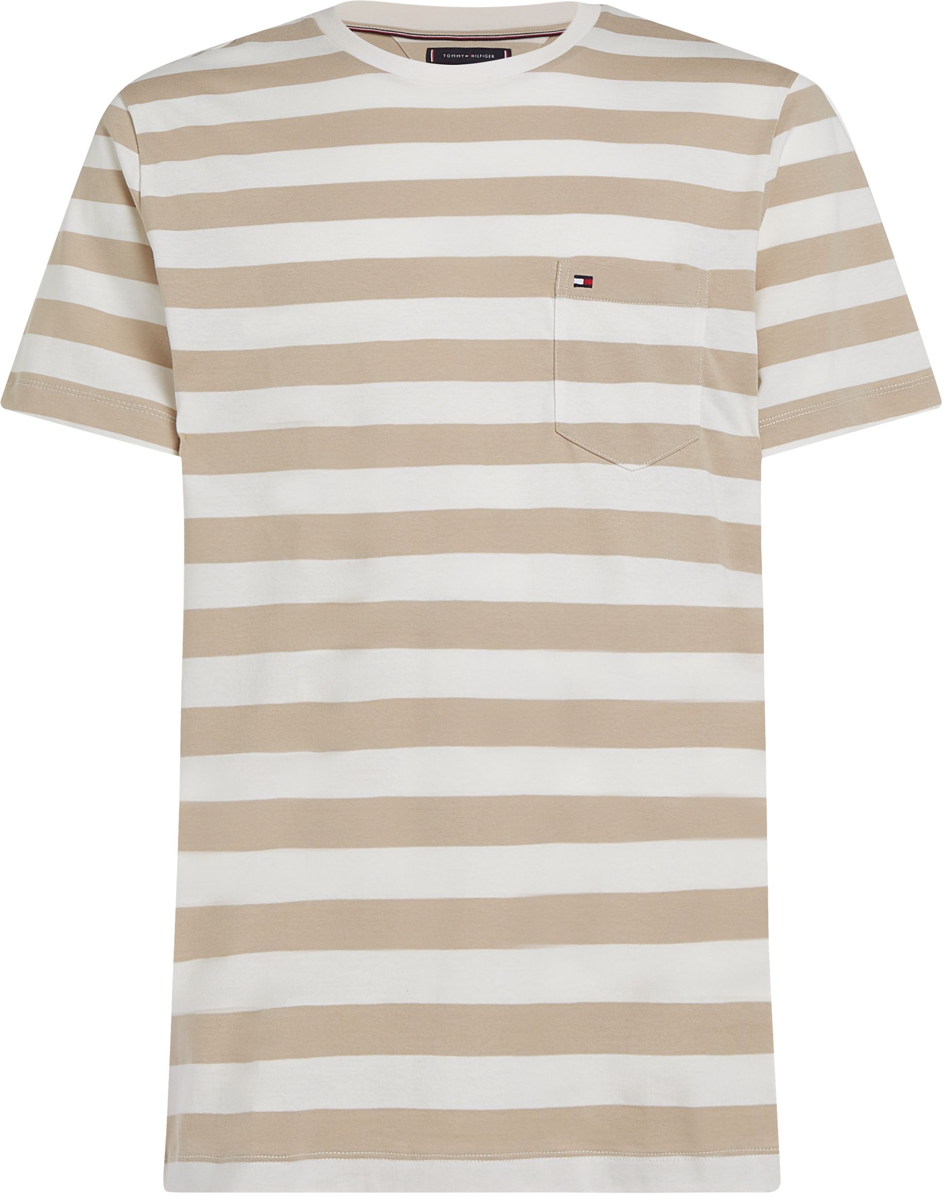 Tommy Hilfiger T-shirt Stripes Beige MW0MW37283-0FA order online | Suitable