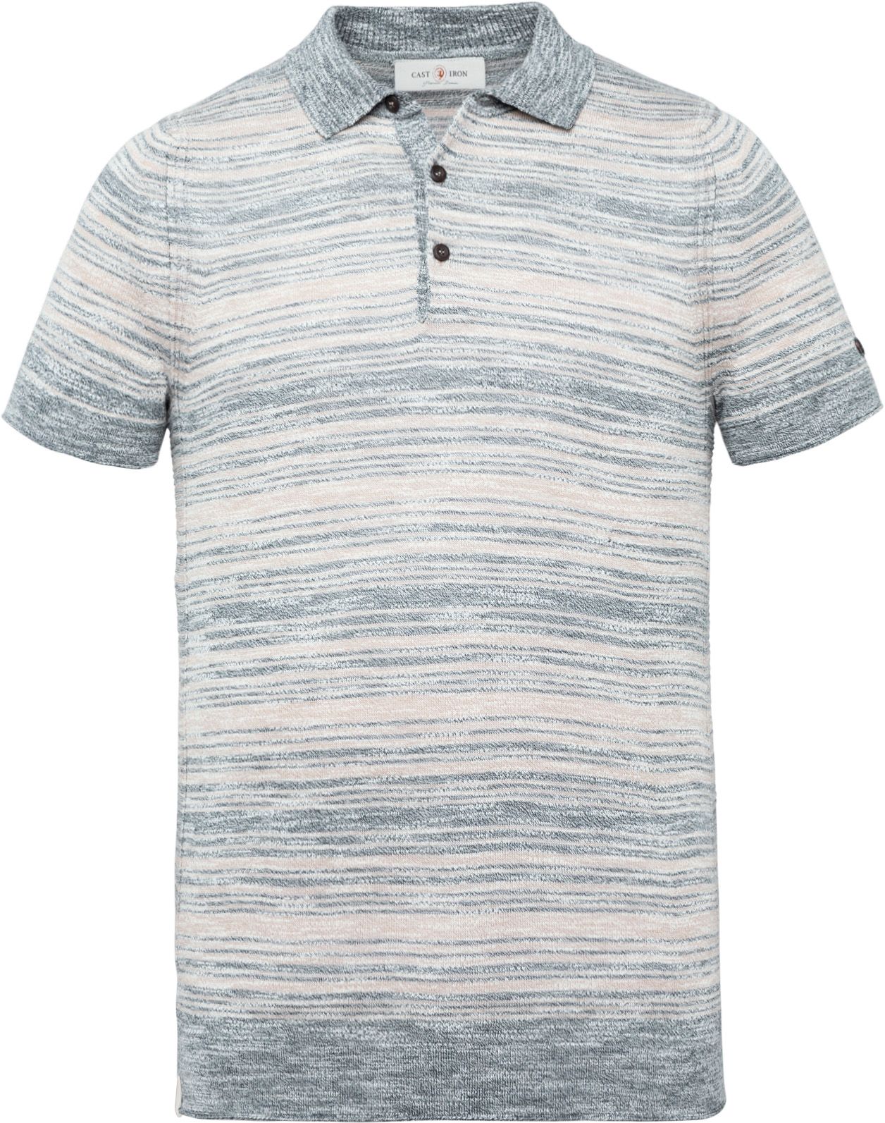 Cast Iron Polo Knitted Grey Blue size M