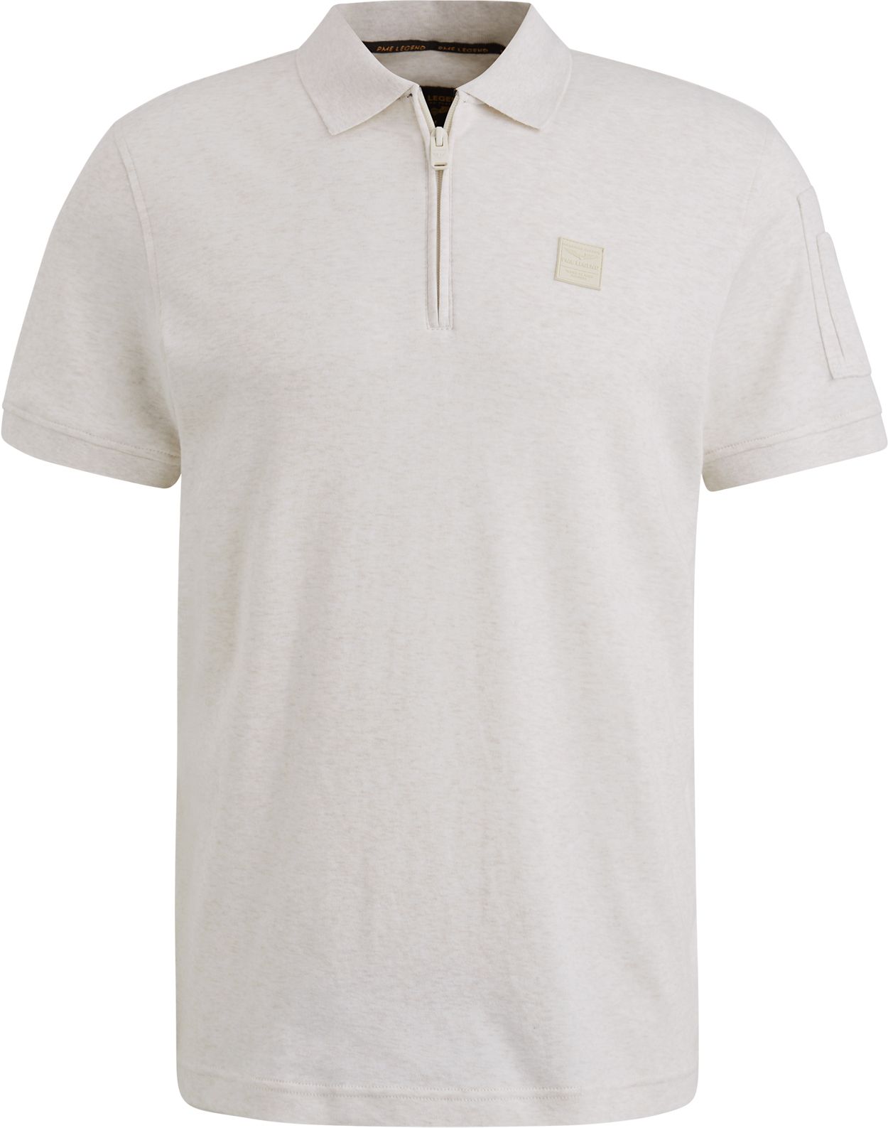 PME Legend Half-Zip Polo Shirt Interlock Ecru PPSS2503857-7013 order online | Suitable