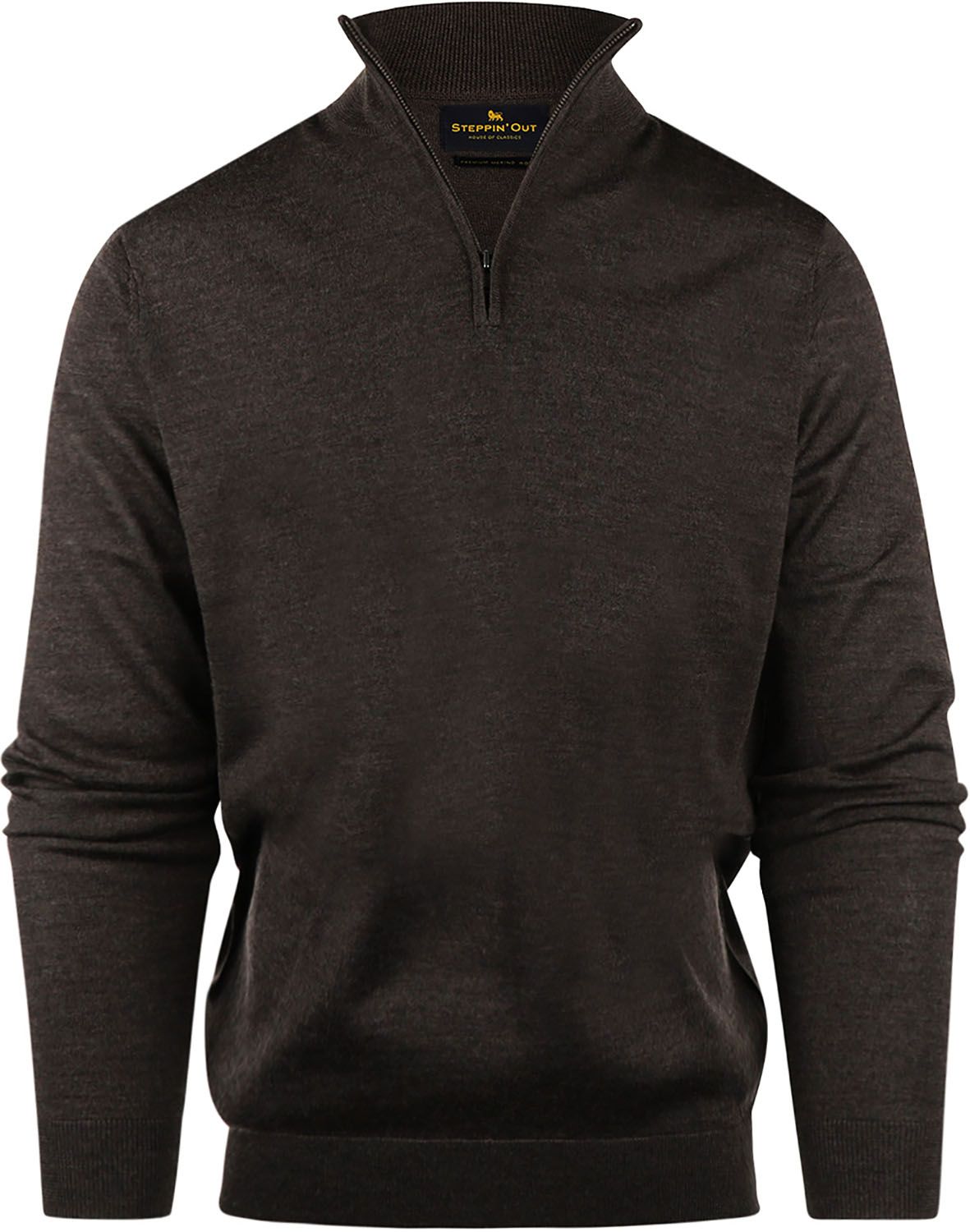 Steppin' Out Half Zip Pullover Merino Wool Brown SM1204.0001-3000 order online | Suitable