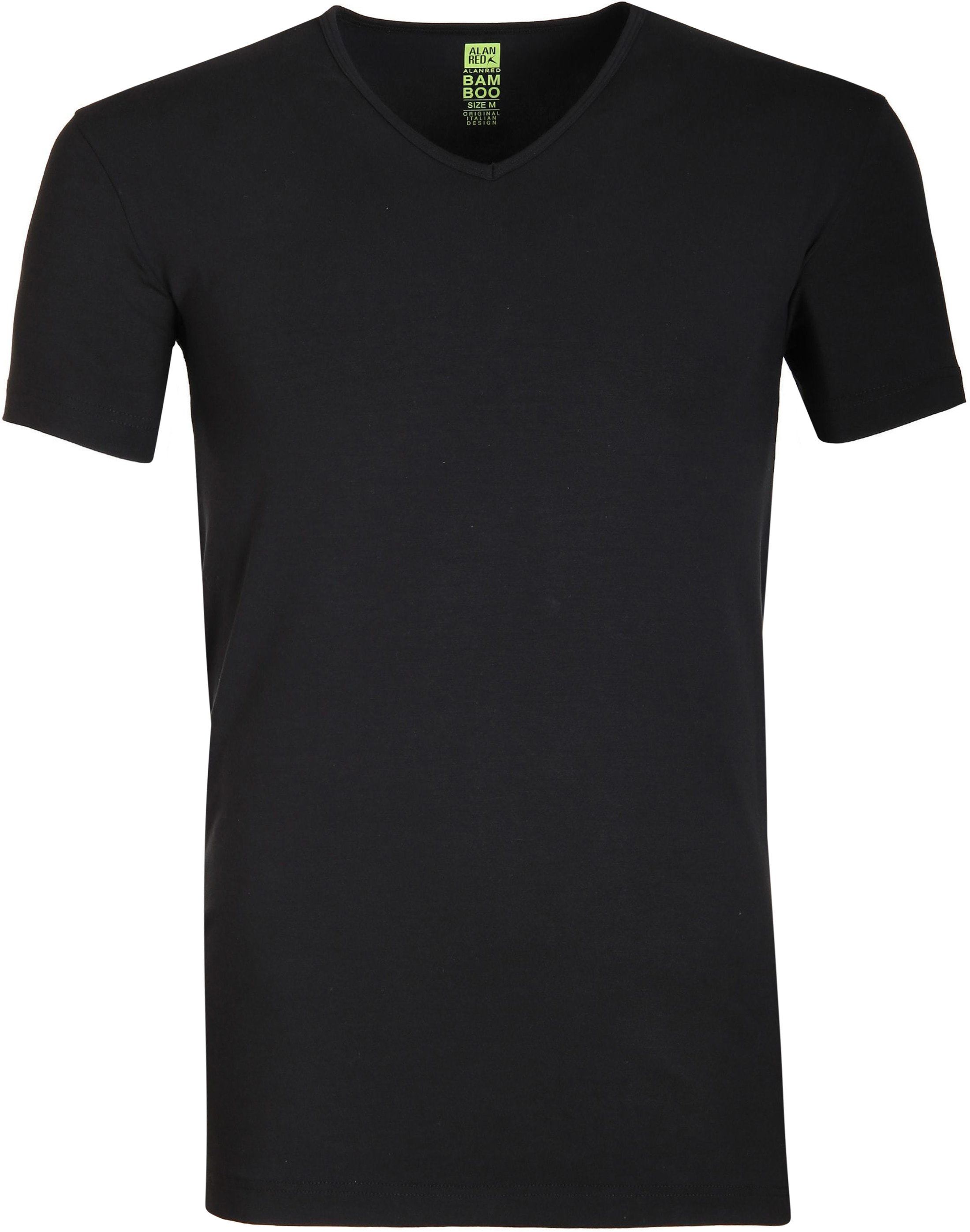 Alan Red Bamboo T-shirt Black size M