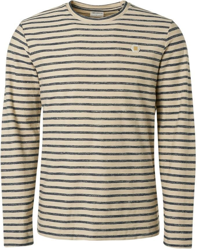 No-Excess Longsleeve T Shirt Stripes Beige size 3XL
