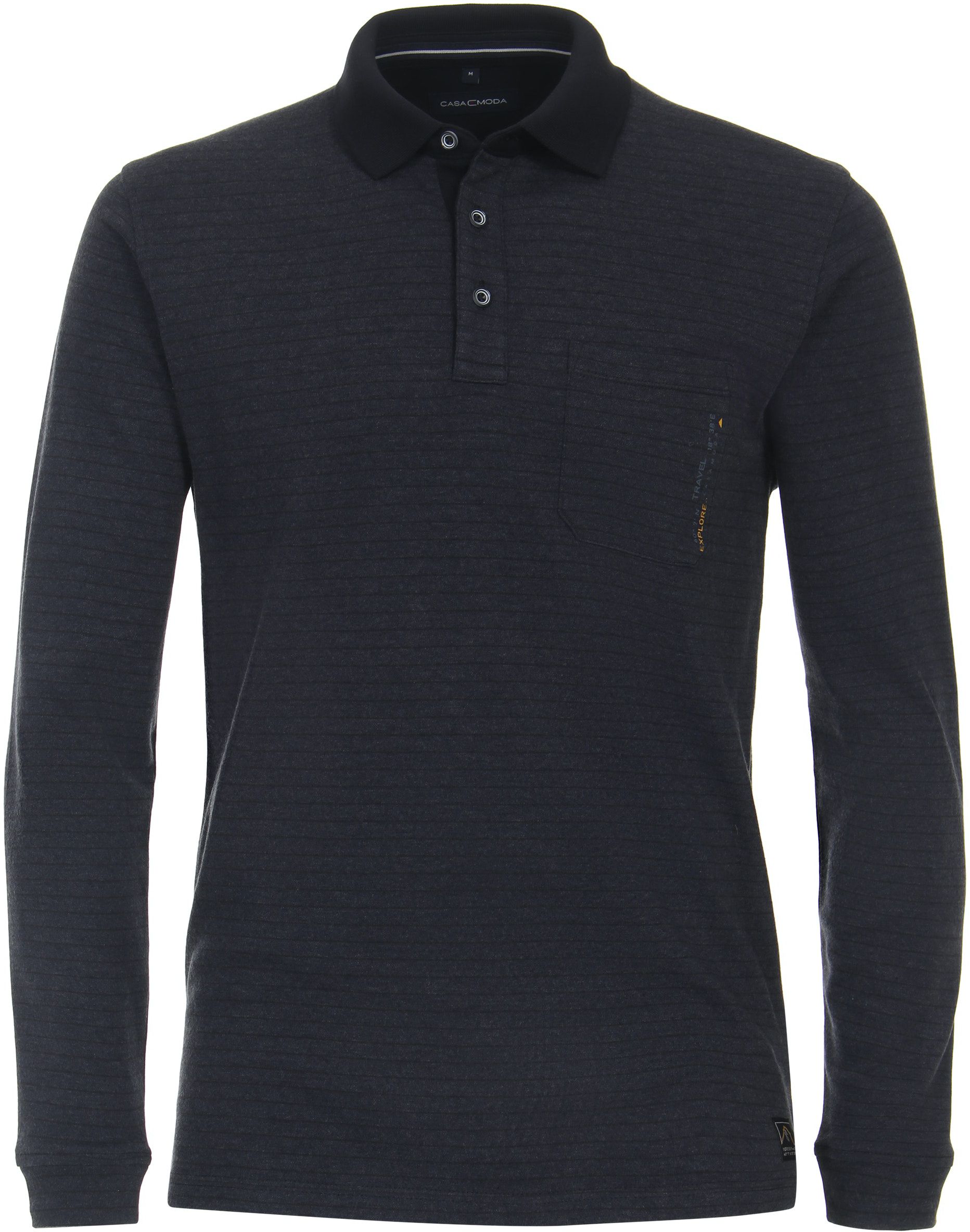 Casa Moda Polo Manches Longues Rayures Marine commander en ligne | 434104000-135 | Suitable Luxembourg