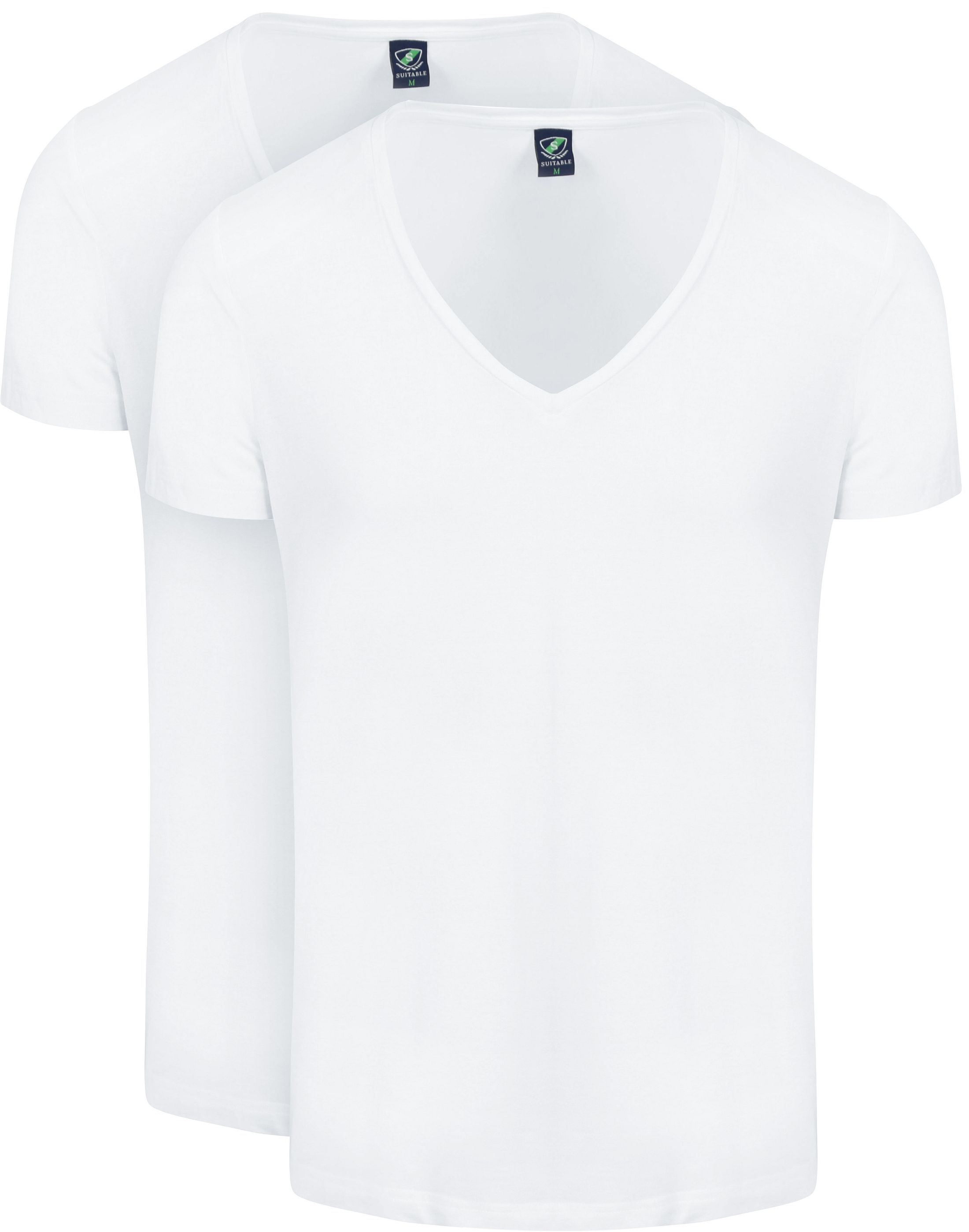 Suitable Vibamboru T-Shirt Deep V-Neck White 2-Pack 3160 DeepV Bambo Vibamboru order online | Suitable