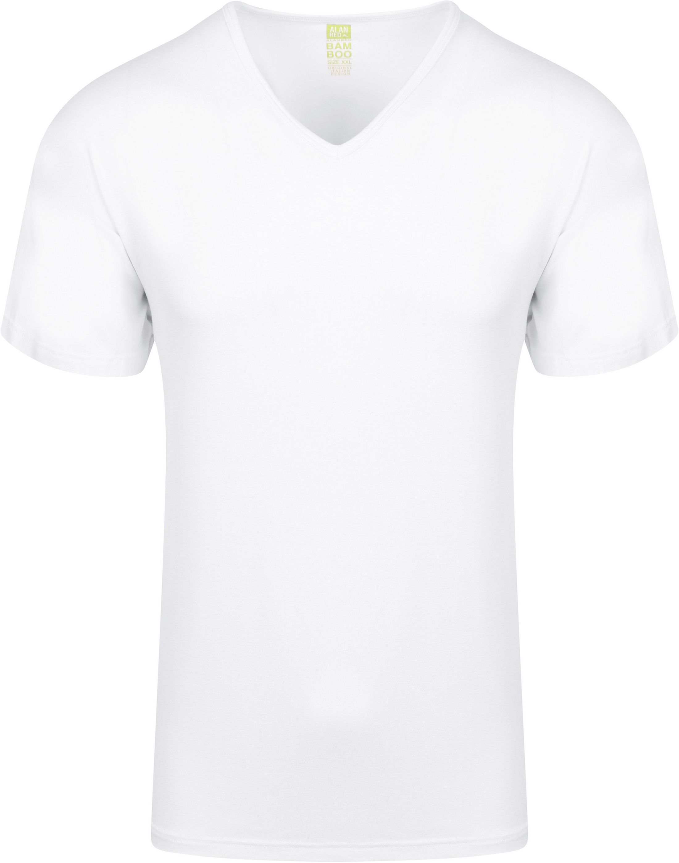 Alan Red Bamboo T-shirt V-Neck Wite order online | 6663/SP/01 Baltim T-shirt White | Suitable Spain