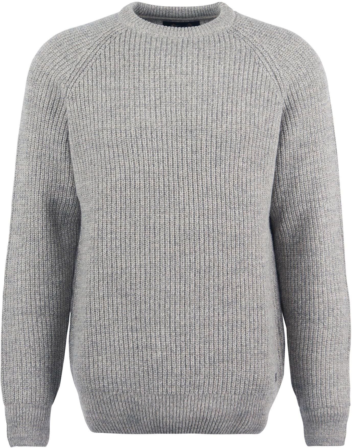 Barbour Pullover Laine d'Agneau Knitted Stone Gris MKN1113-ST51 commander en ligne | Suitable
