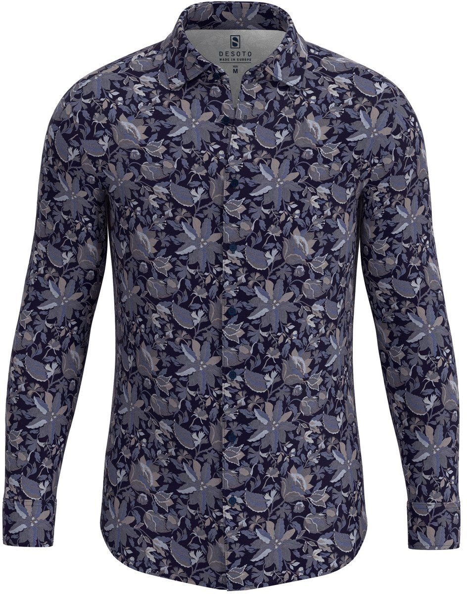 Desoto Shirt Kent Flowers Navy order online | 68128-3-536 | Suitable Lithuania