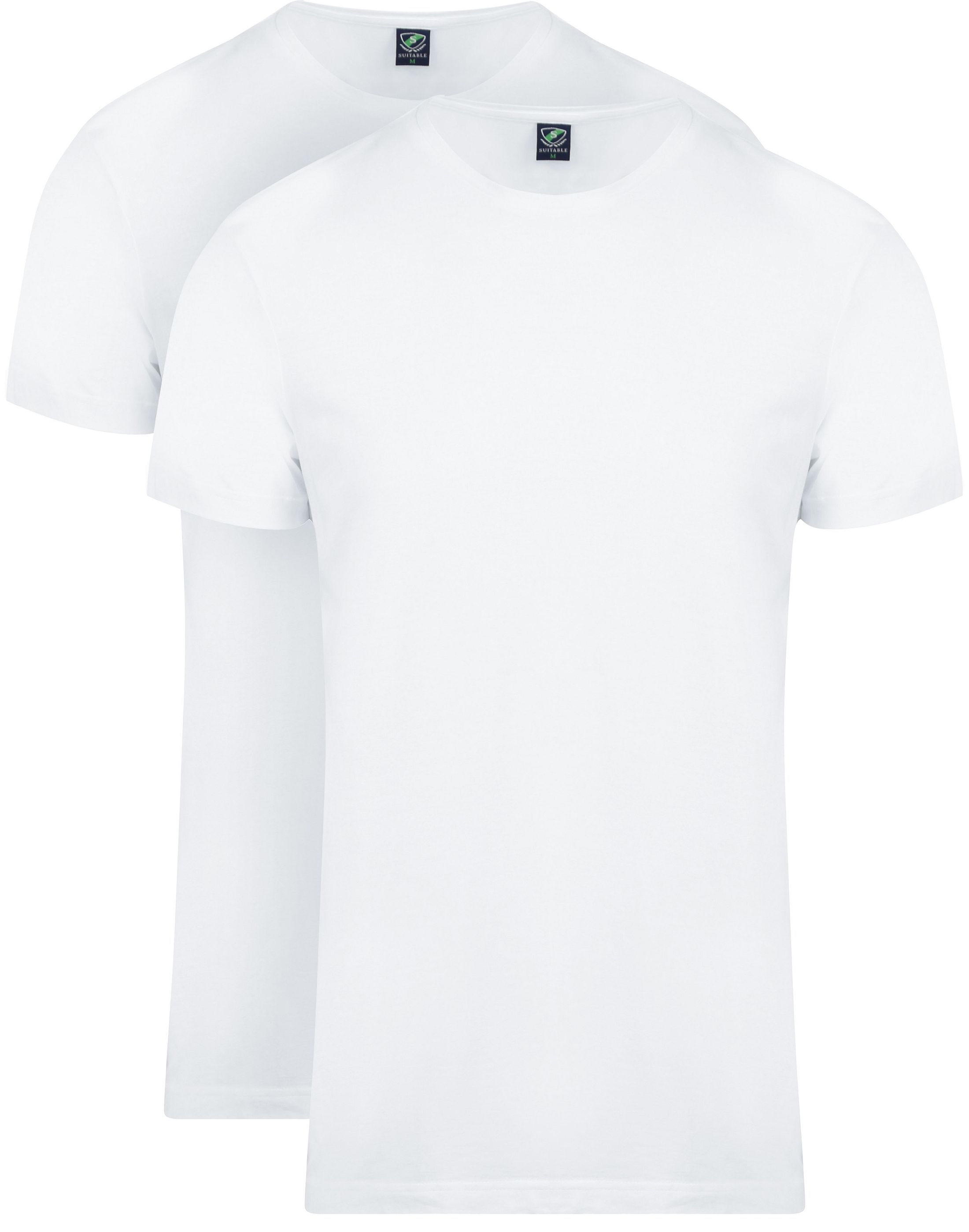 Suitable Obambo T-Shirt Round-Neck White 2-Pack 3100-2 Obambo order online | Suitable