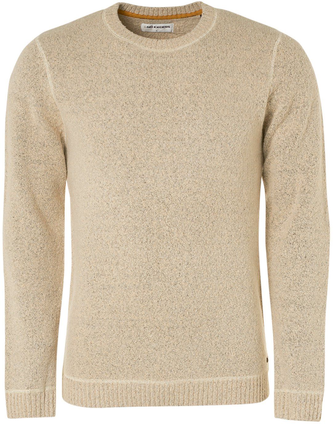 No-Excess Knitted Pullover Beige size L