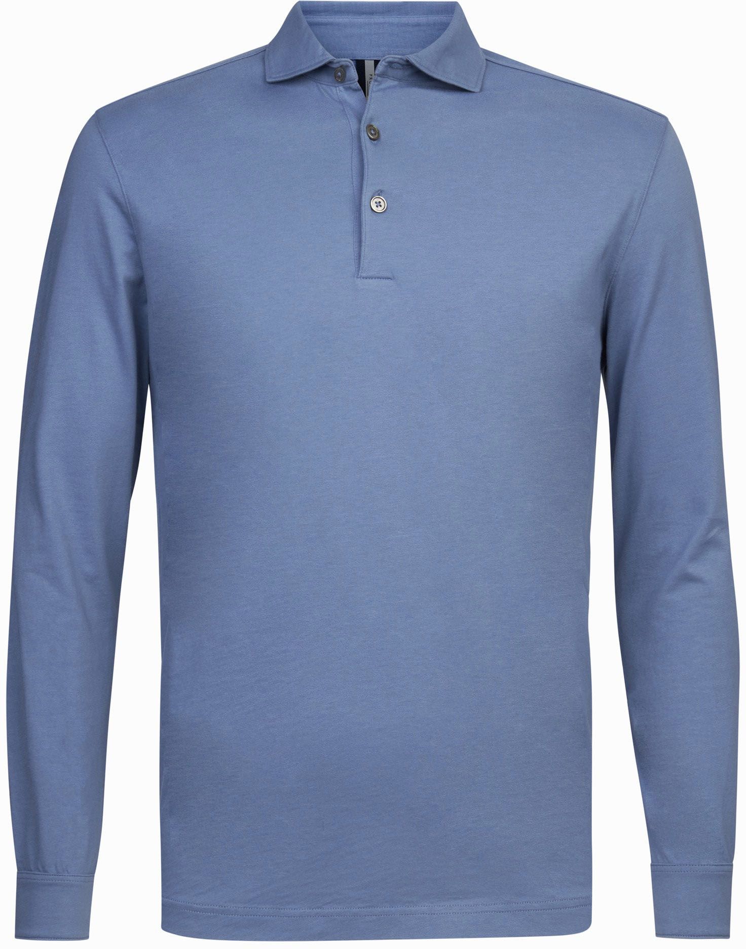 Profuomo Longsleeve Polo Shirt Light blue Blue size L