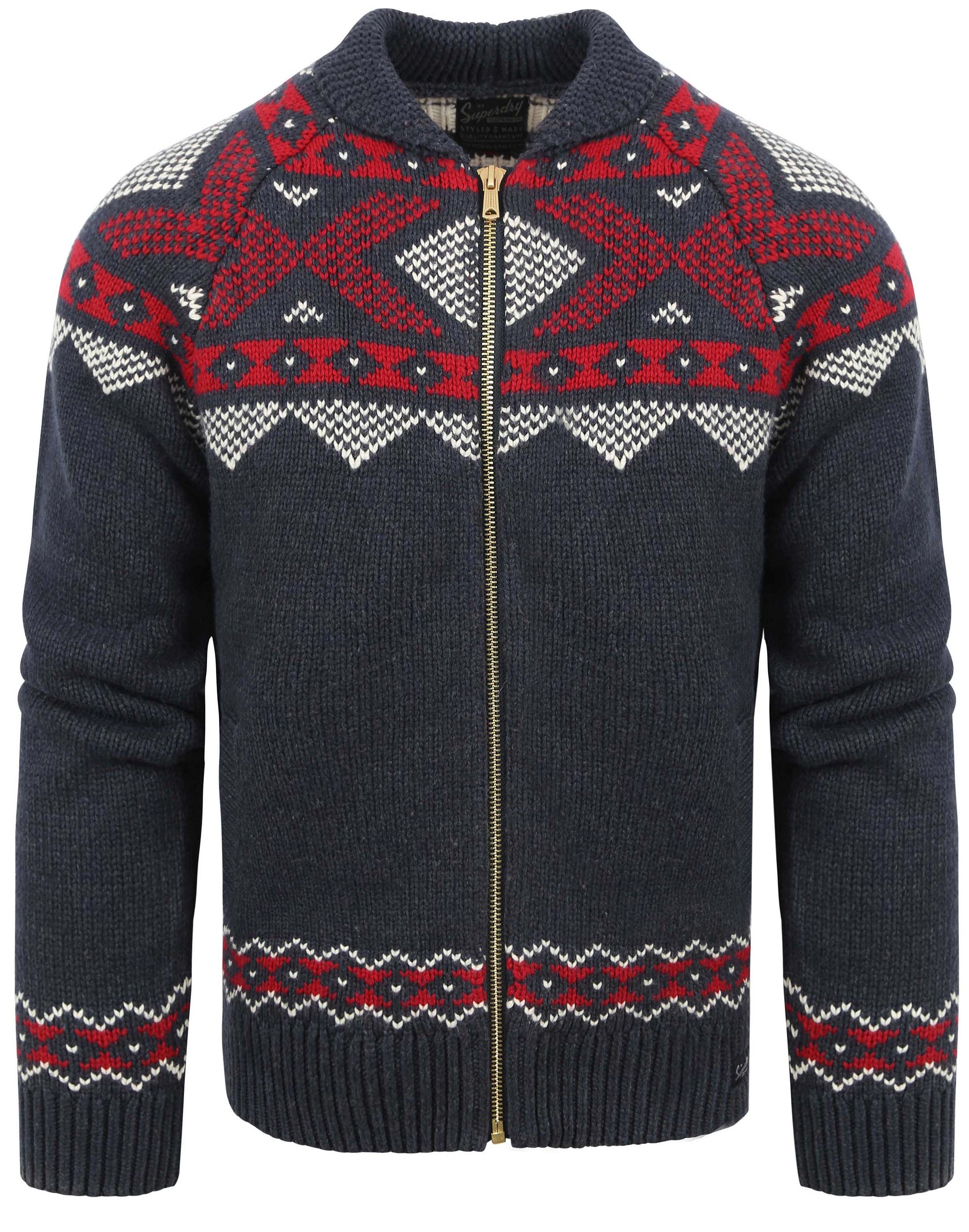 Superdry Cardigan Zip Dark Blue  order online | M6110557A-4BL | Suitable Finland