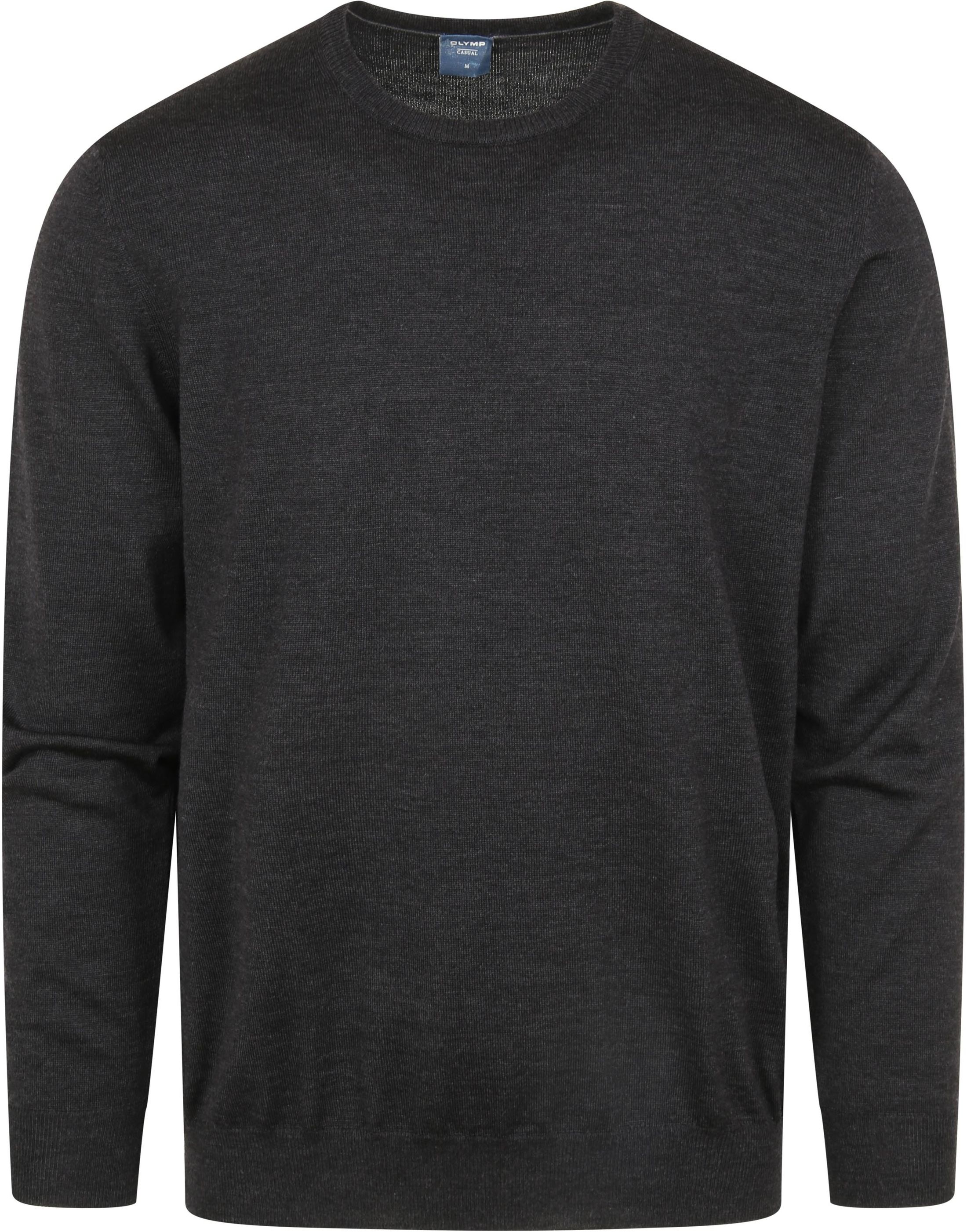 Olymp Pullover O-Neck Dark Dark Grey Grey size L