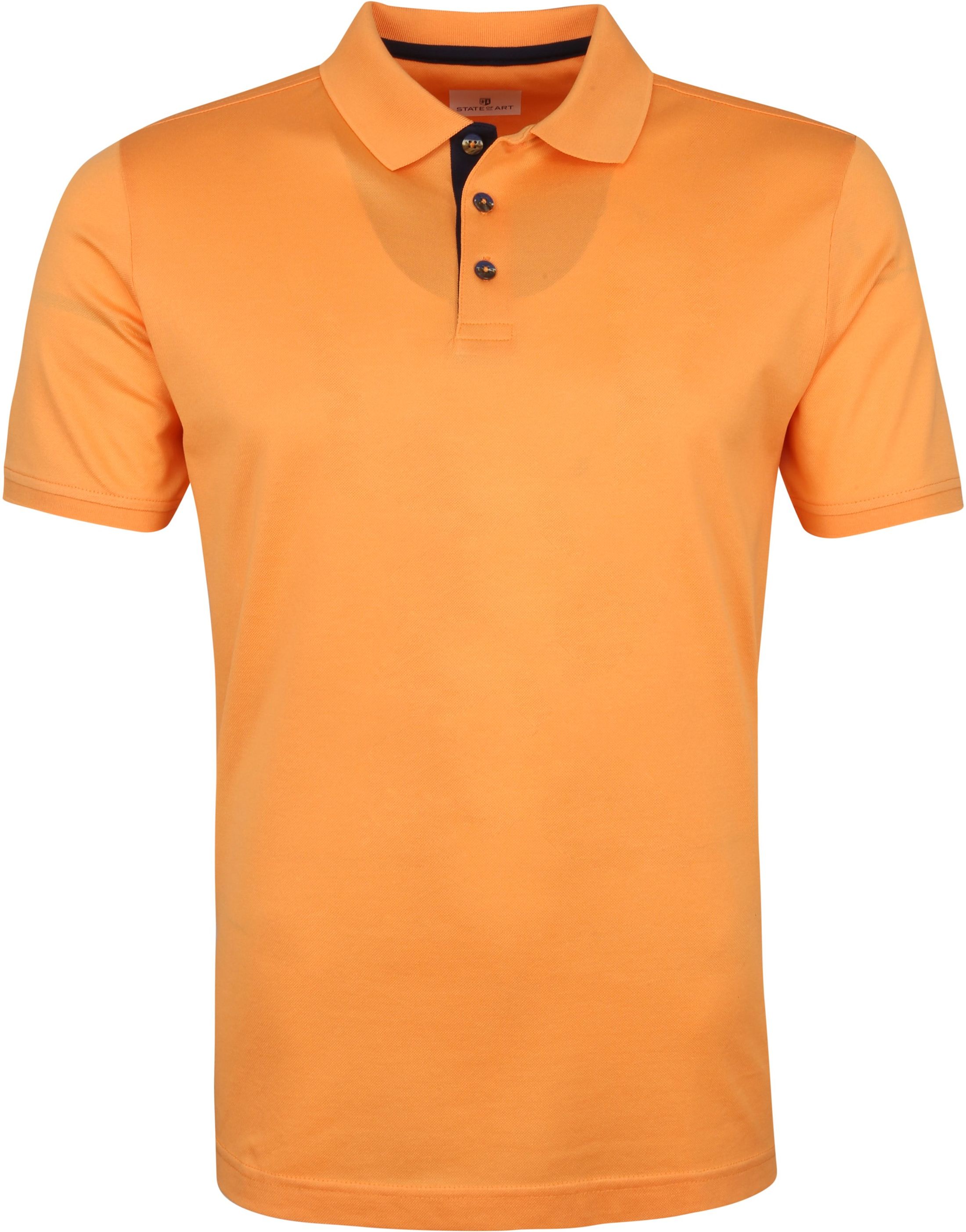 State Of Art Mercerized Pique Polo Shirt Orange size 3XL
